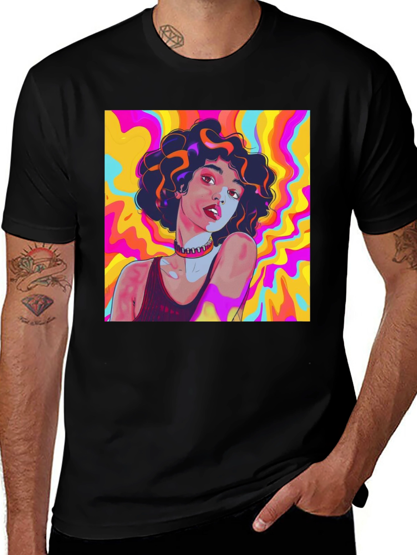 Variant 14 of Psychedelic Art T-Shirt - Bold Colorful Graphic Tee