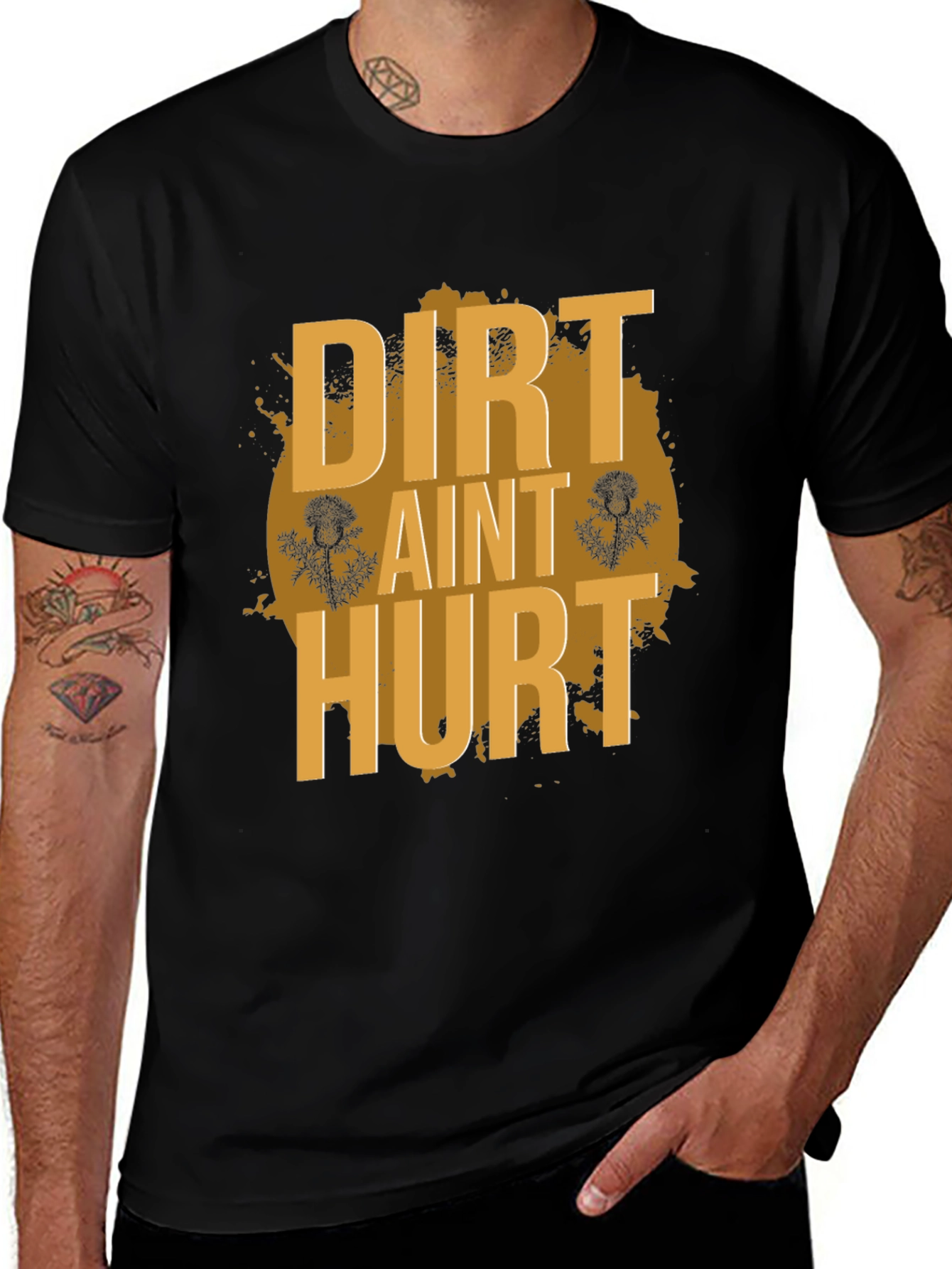 Variant 25 of Dirt Ain't Hurt Black T-Shirt