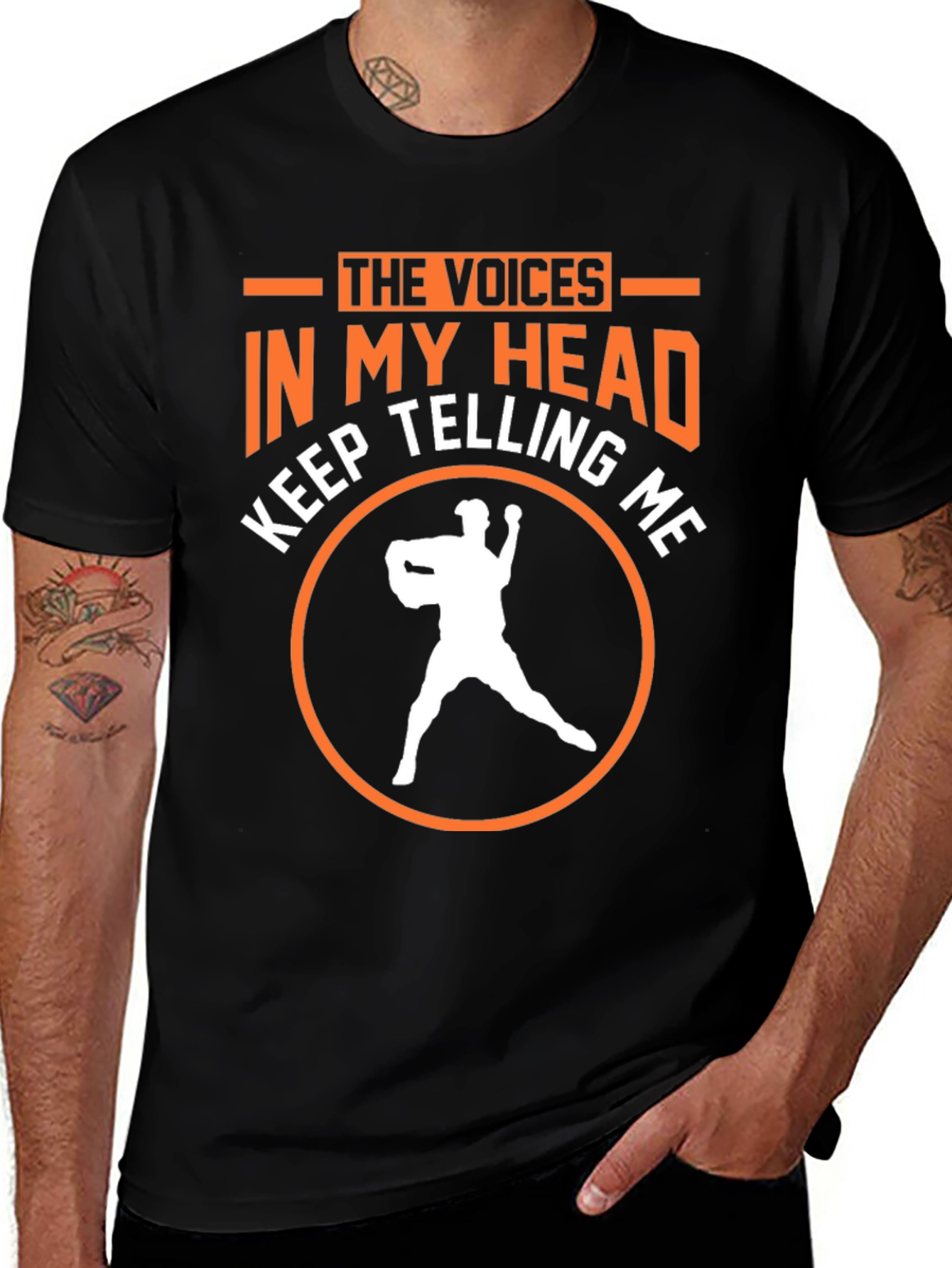 Variant 12 of The Voices in My Head Baseball T-Shirt