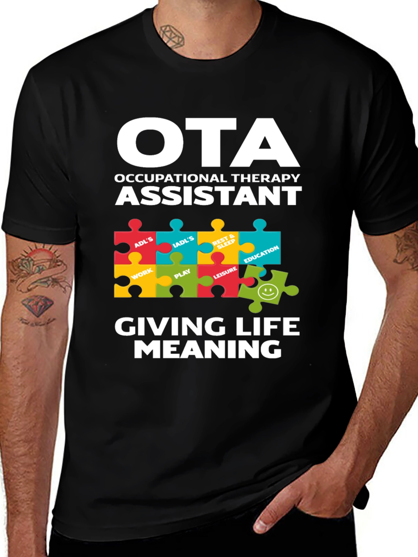OTA Occupational Therapy Assistant Puzzle T-Shirt