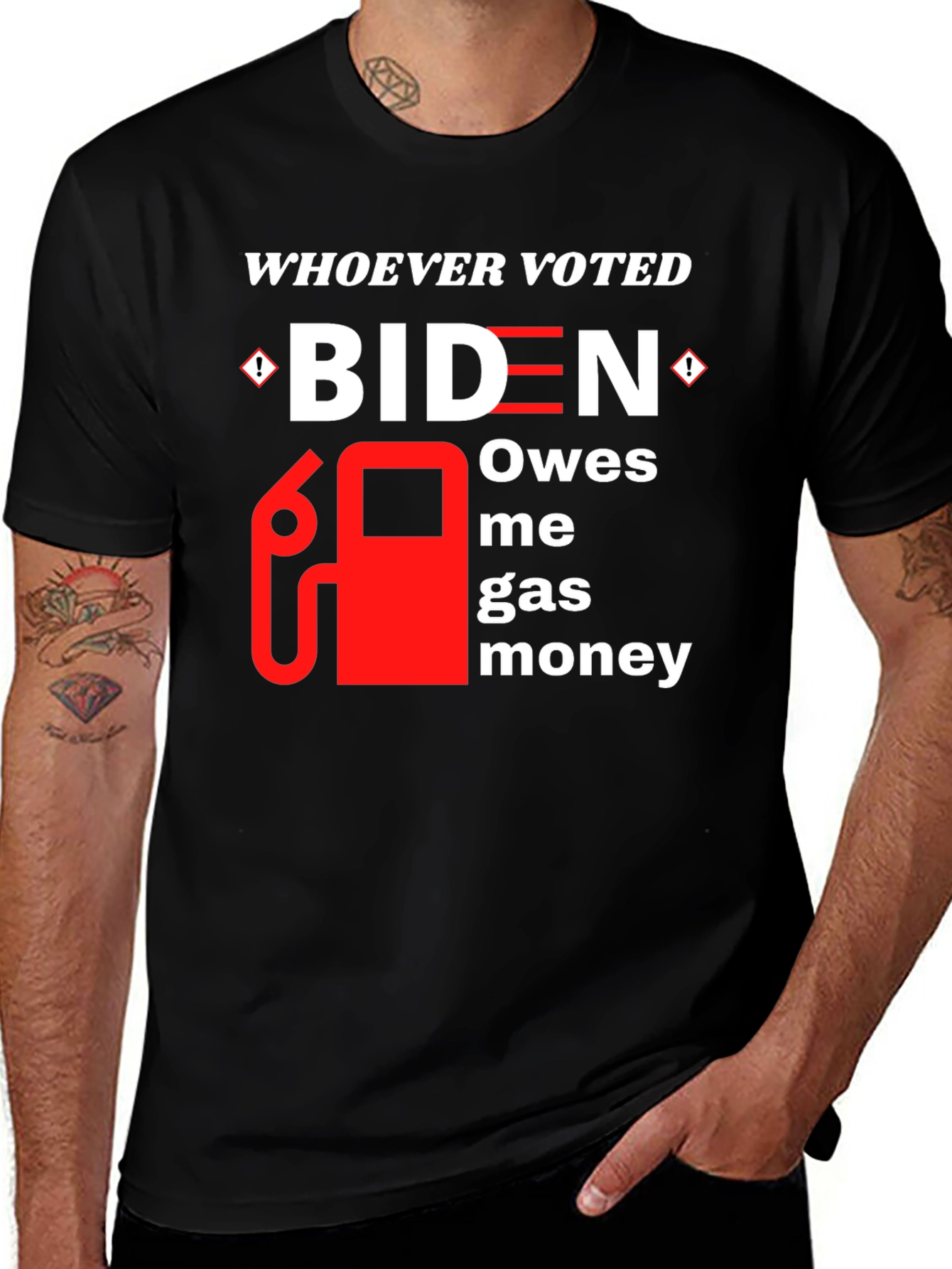 Variant 21 of Biden Gas Money T-Shirt Funny Political Tee