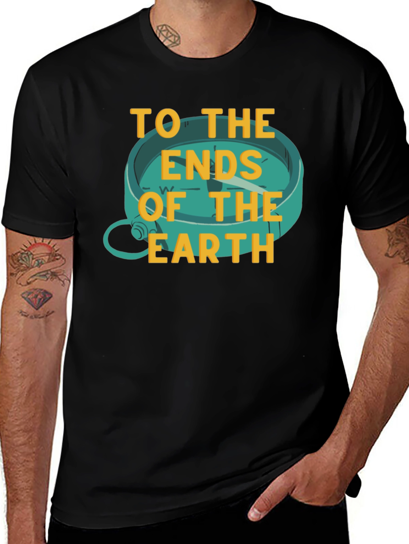 Variant 29 of To the Ends of the Earth Compass Graphic Tee