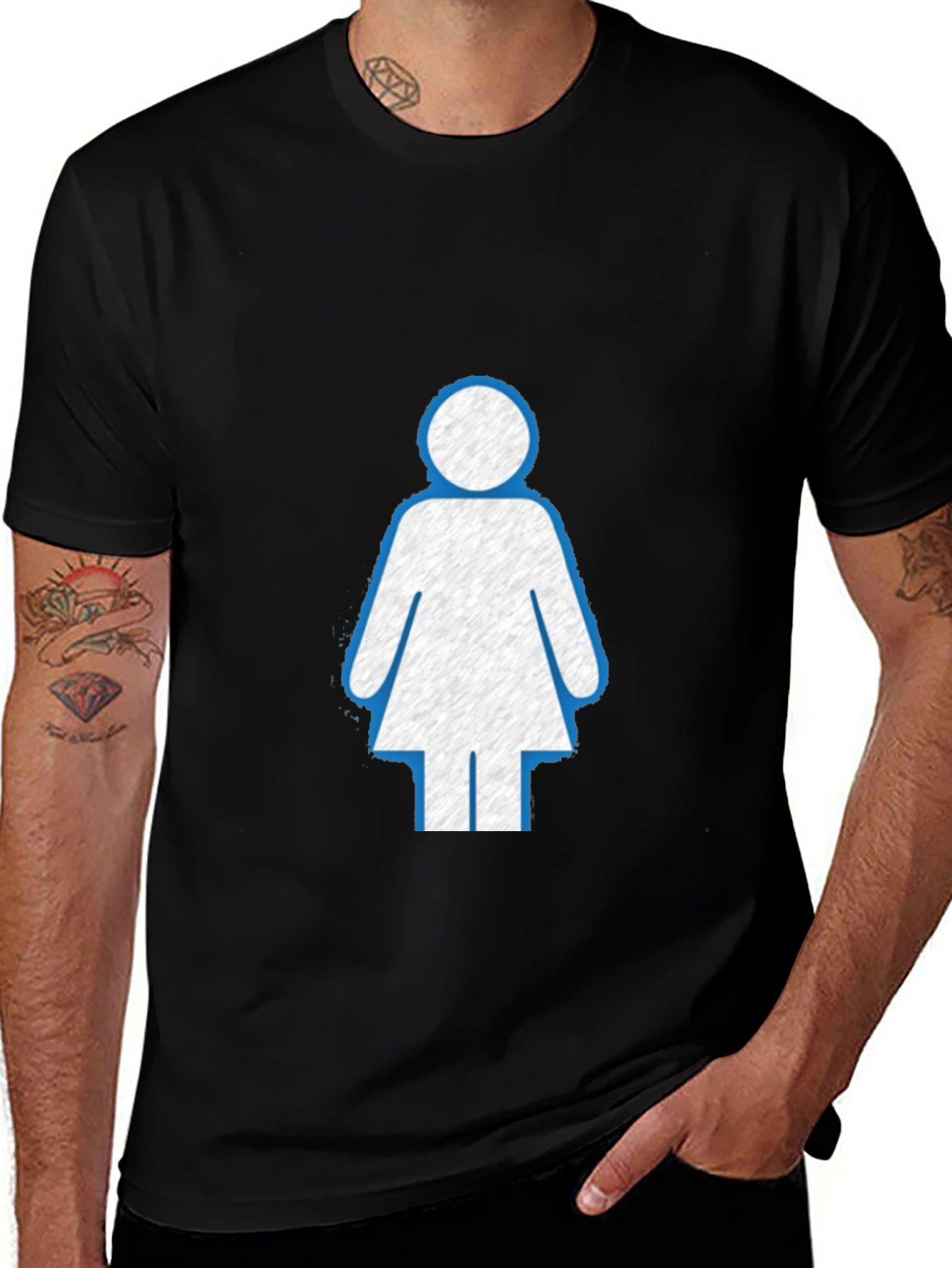 Variant 20 of Woman Symbol Graphic Tee - Black Unisex T-Shirt