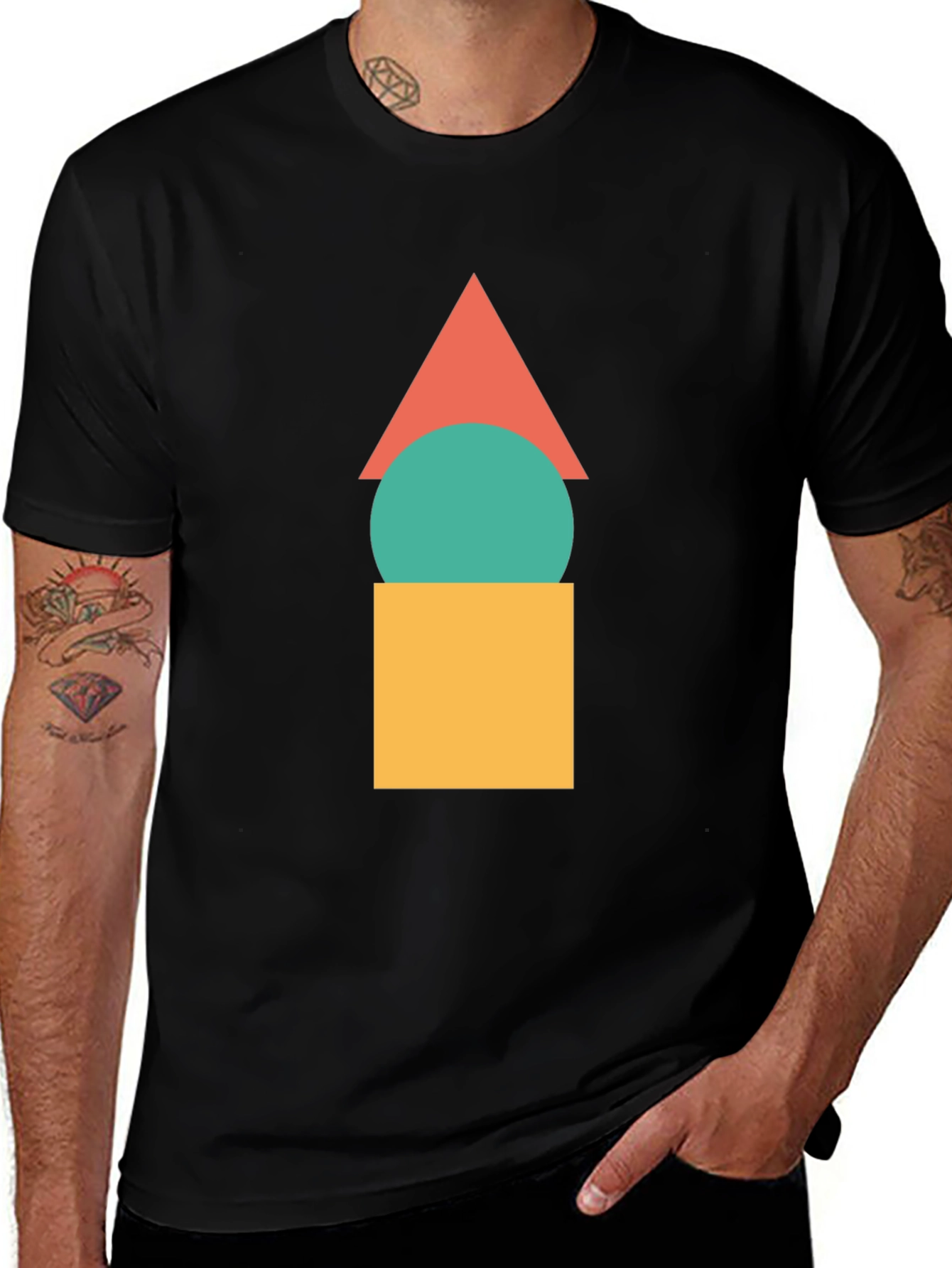 Variant 17 of Abstract Geometric T-Shirt - Modern Art Design