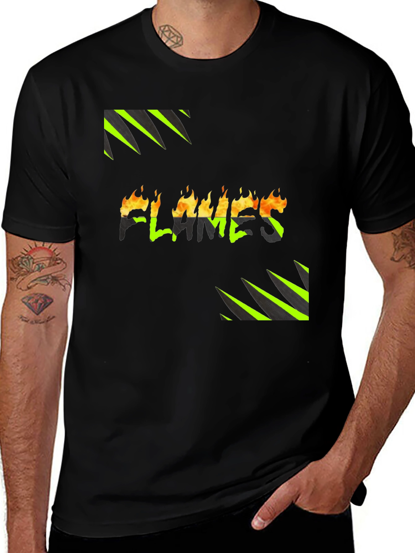 Variant 12 of Flames Graphic Print Tee - Bold Style