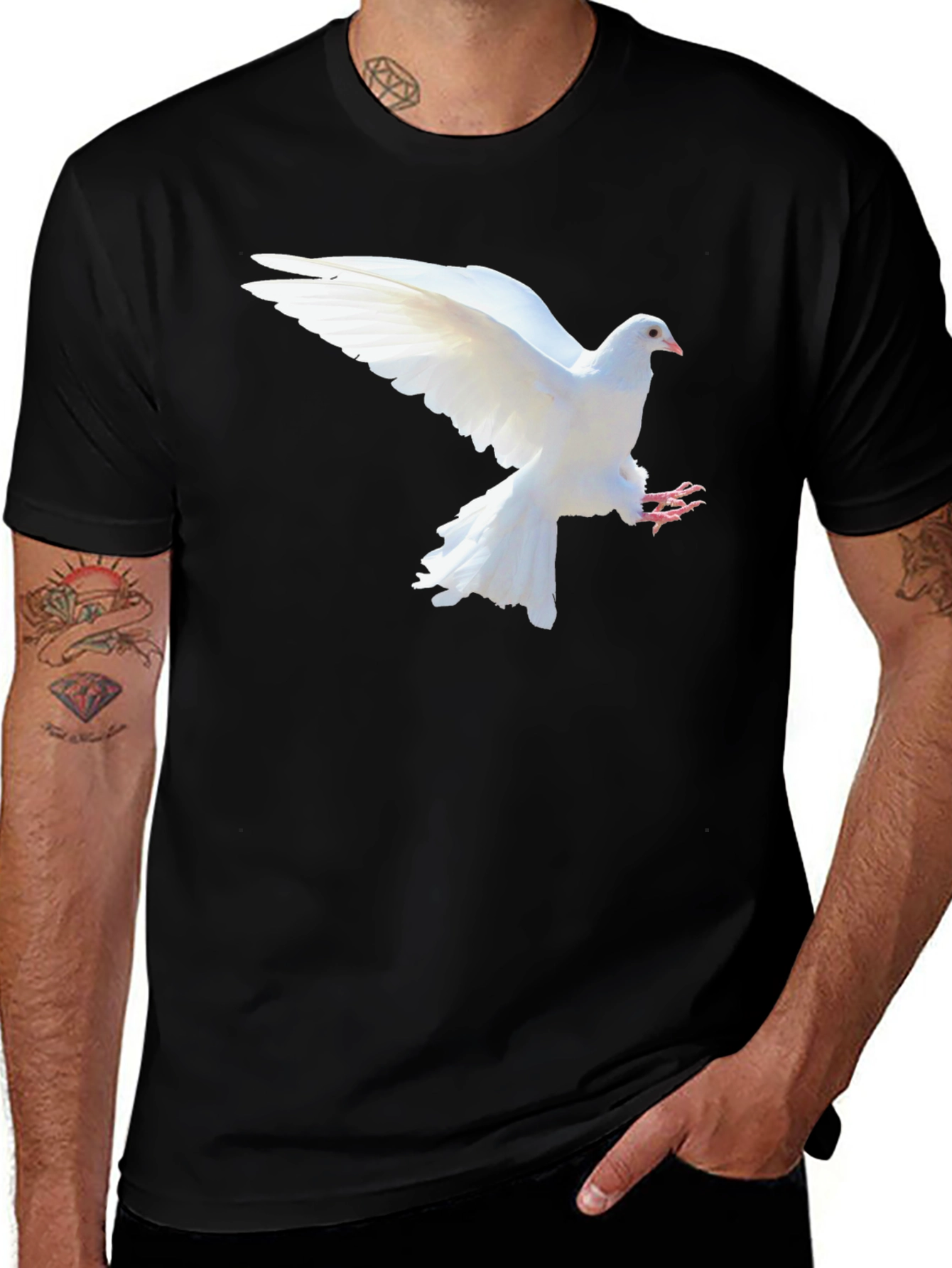 Dove Graphic Black T-Shirt