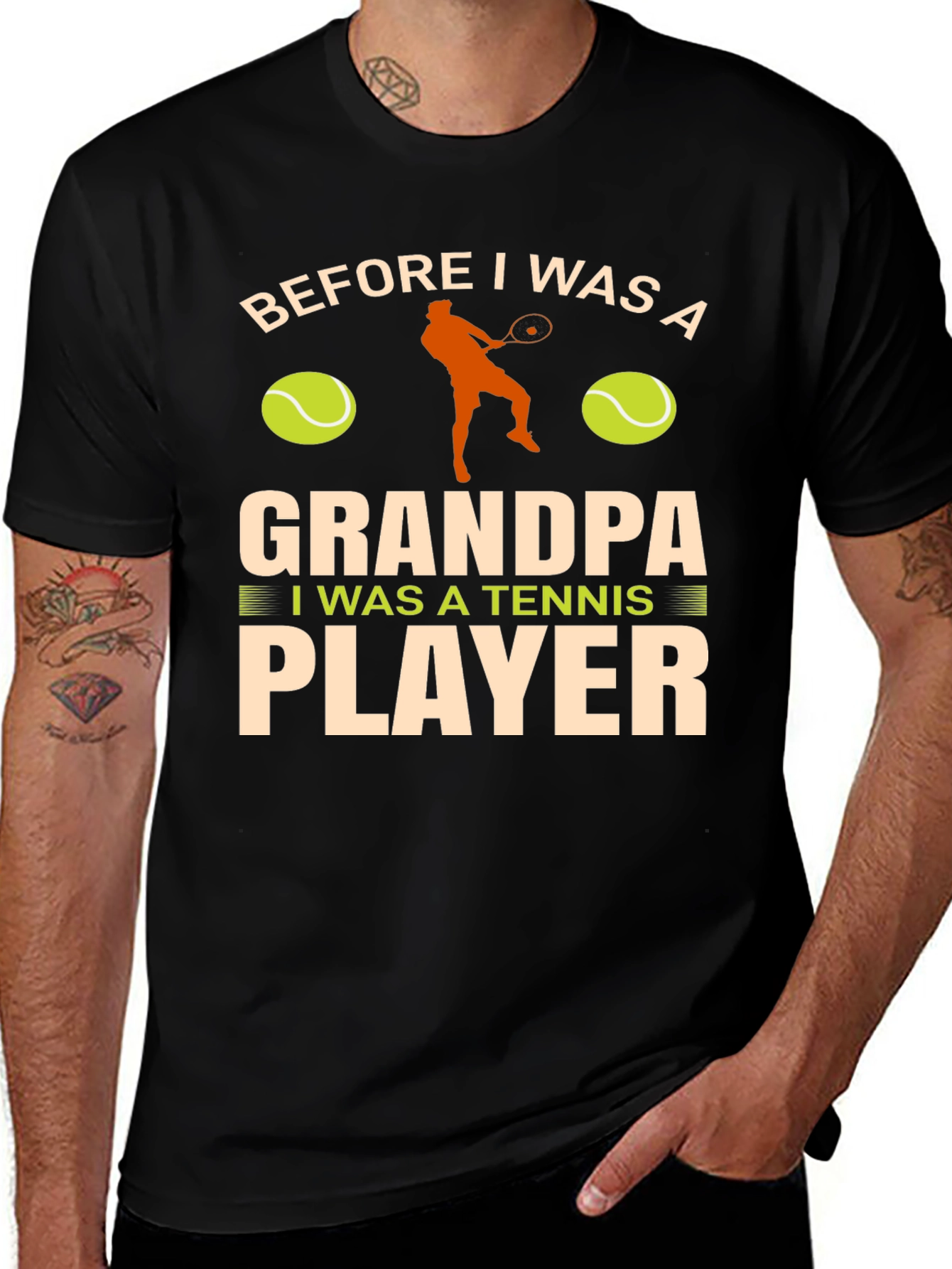 Variant 20 of Grandpa Tennis Player T-Shirt
