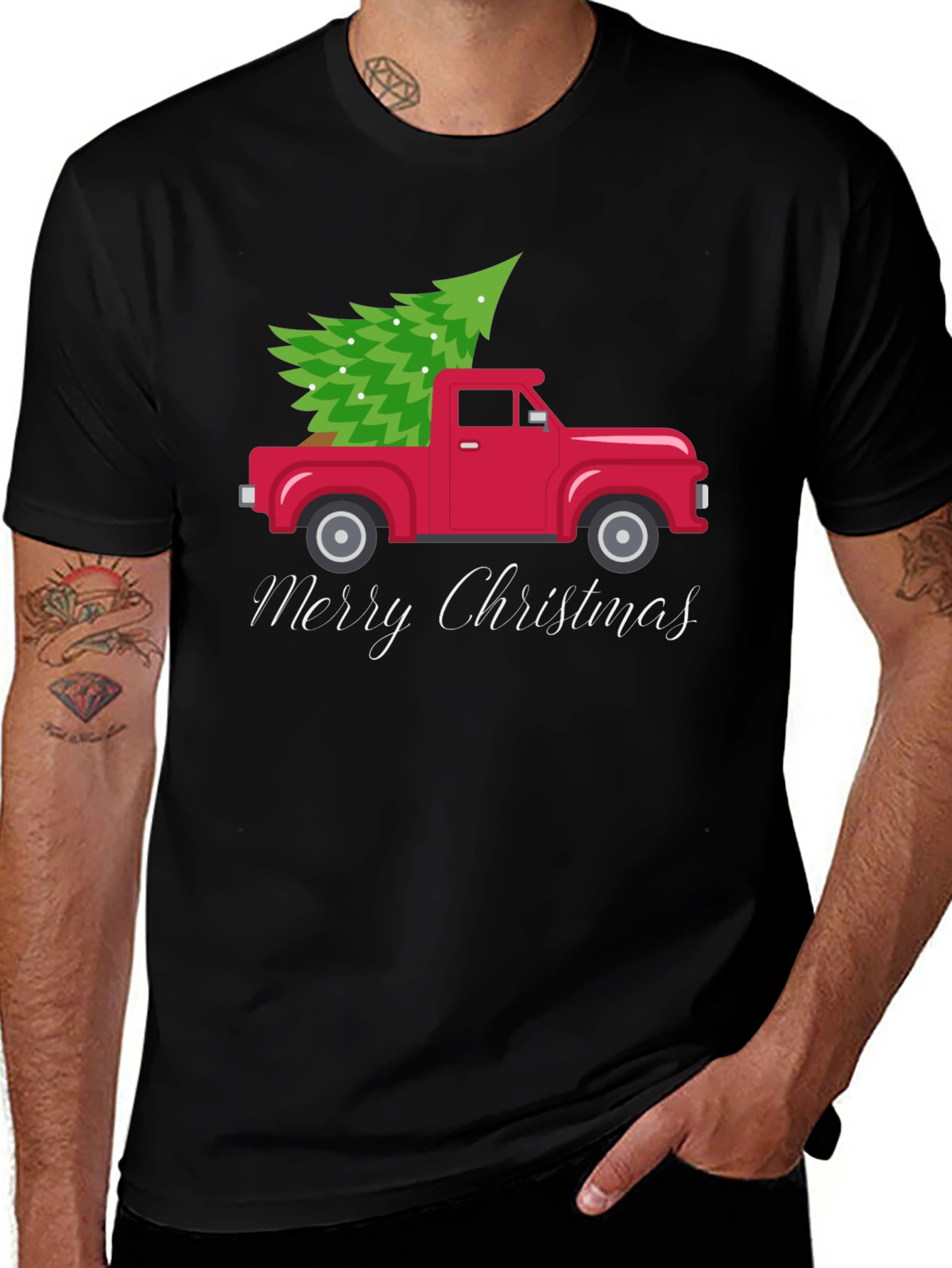 Variant 3 of Merry Christmas Truck Tee - Holiday Festive Shirt