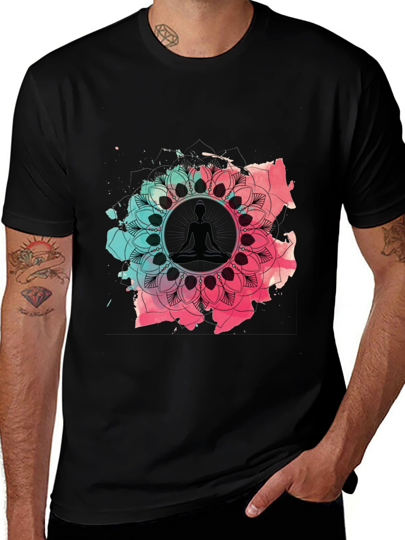 Variant 14 of Meditative Mandala Graphic Tee