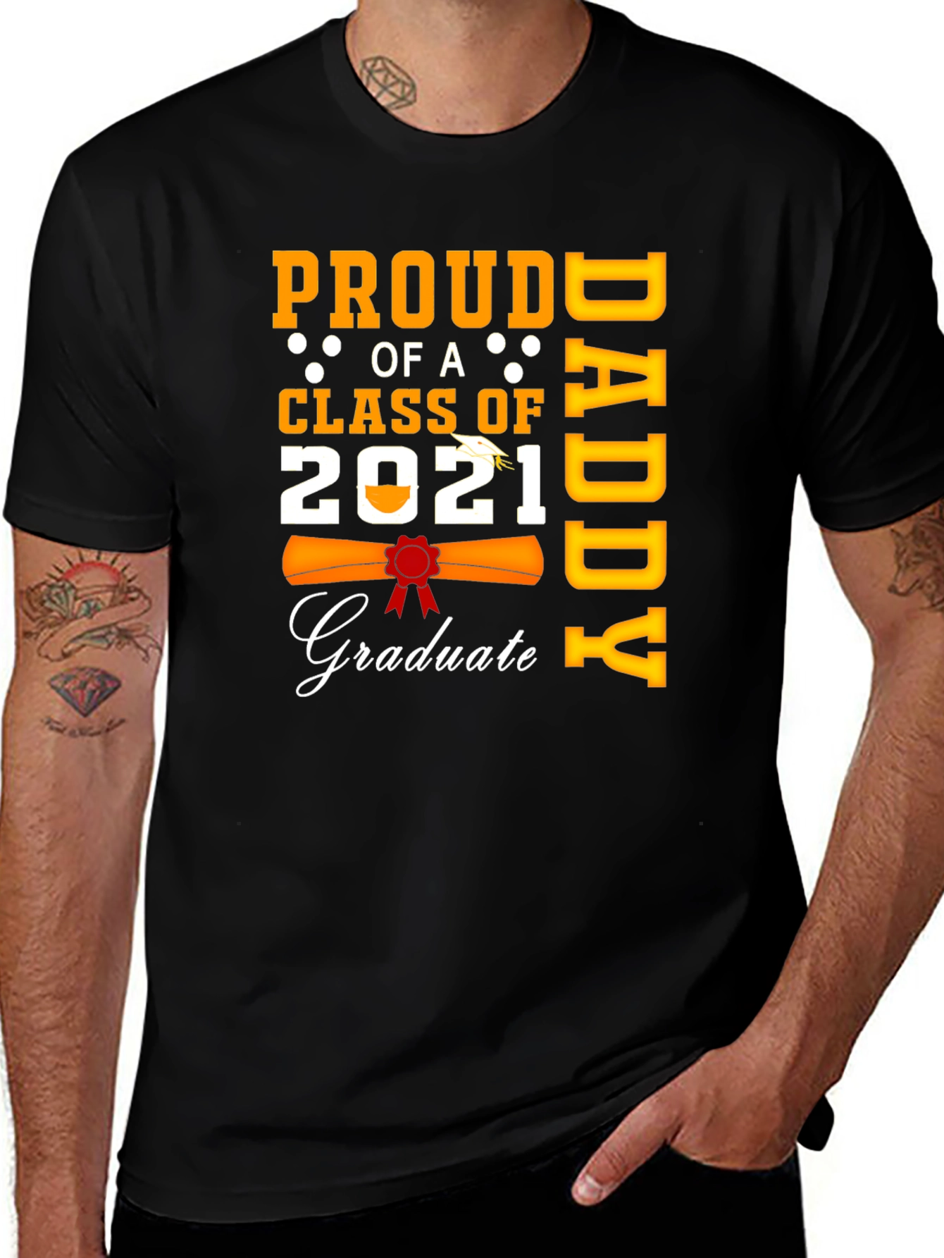 Variant 19 of Proud Daddy of a 2021 Graduate T-Shirt