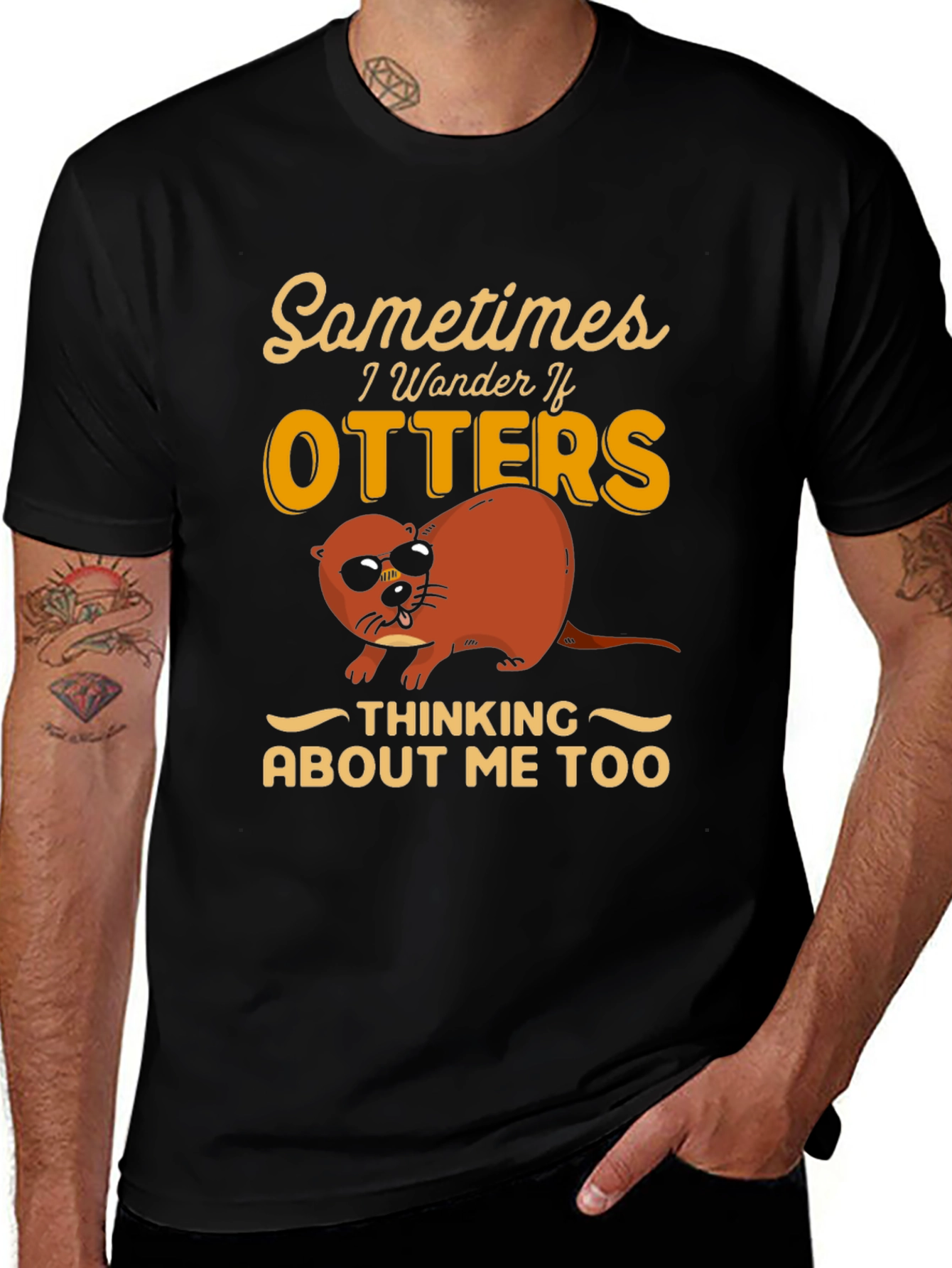 Variant 11 of Otter T-Shirt: Sometimes I Wonder If Otters Think About Me Too