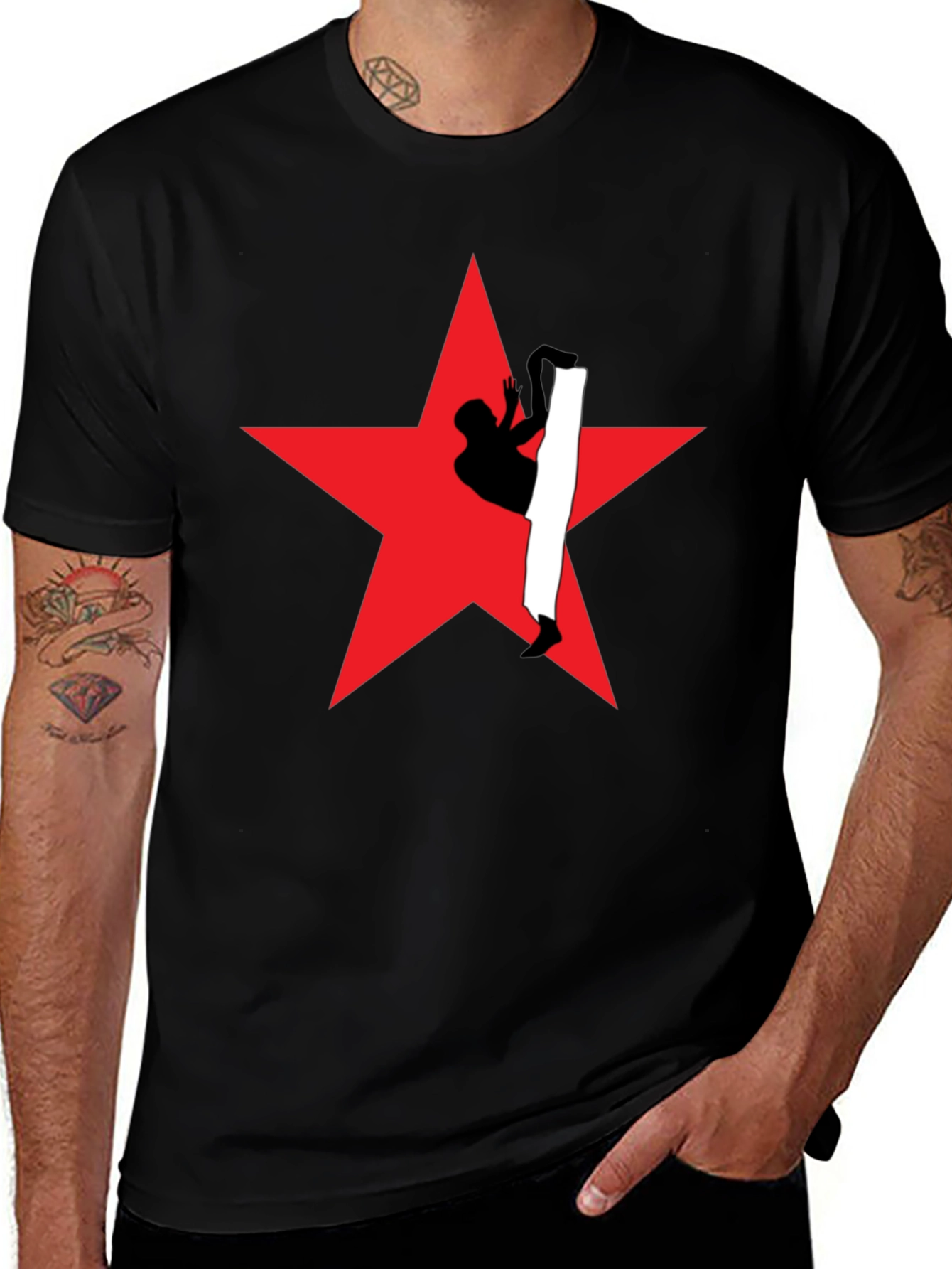 Variant 9 of Star Climber Graphic T-Shirt - Black