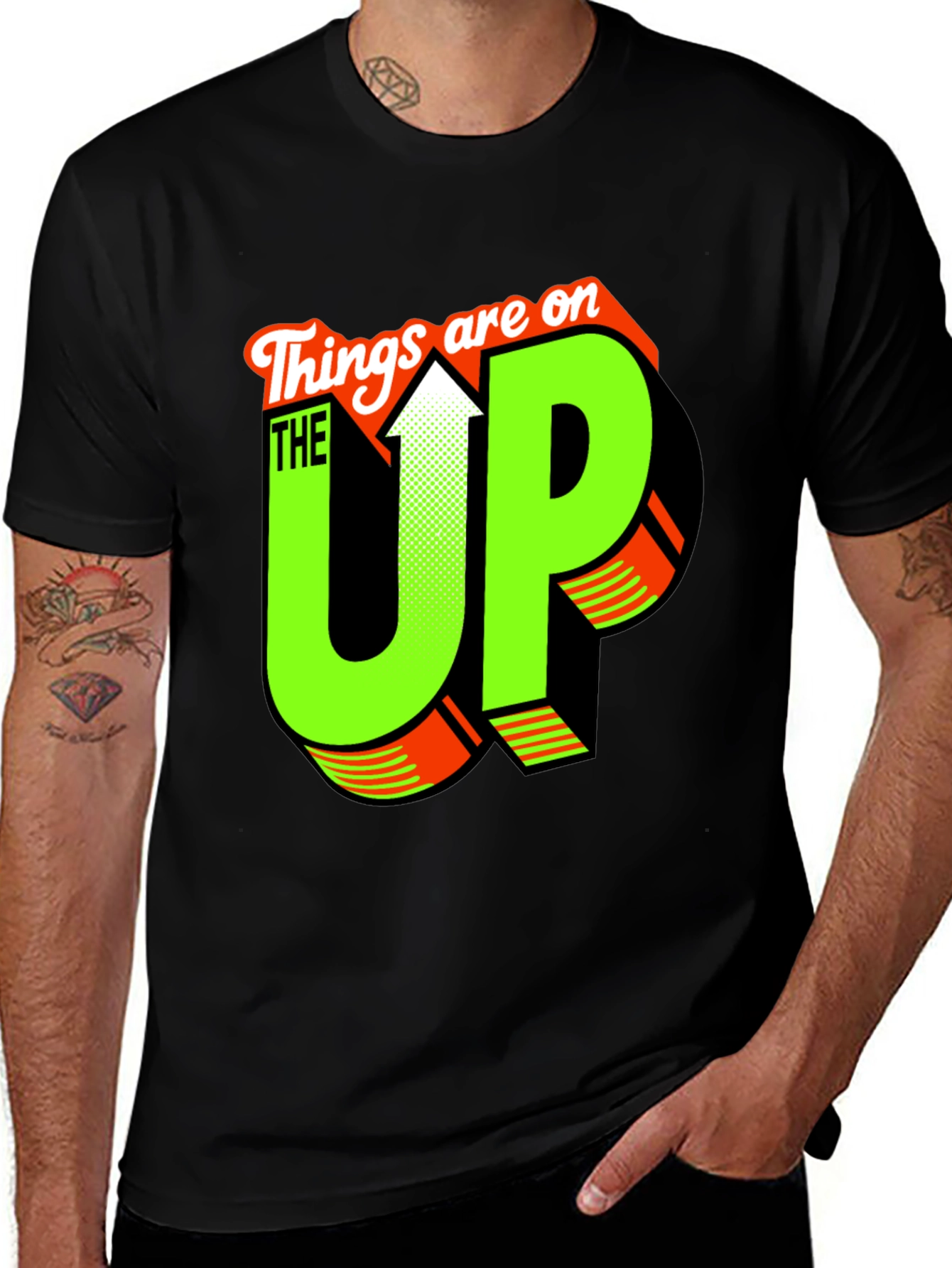 Black Things are on the UP Graphic T-Shirt main image