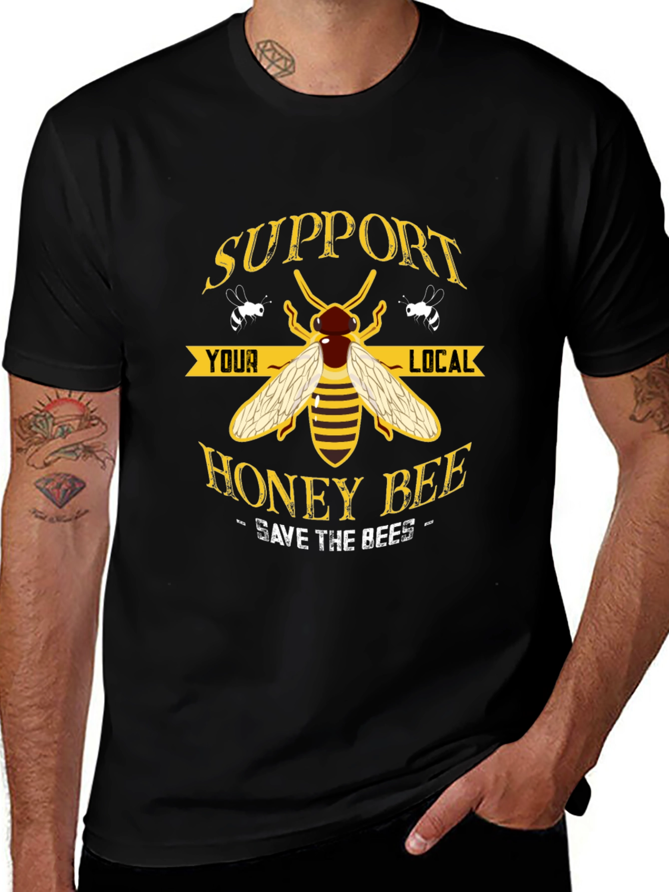 Variant 17 of Support Your Local Honey Bee T-Shirt