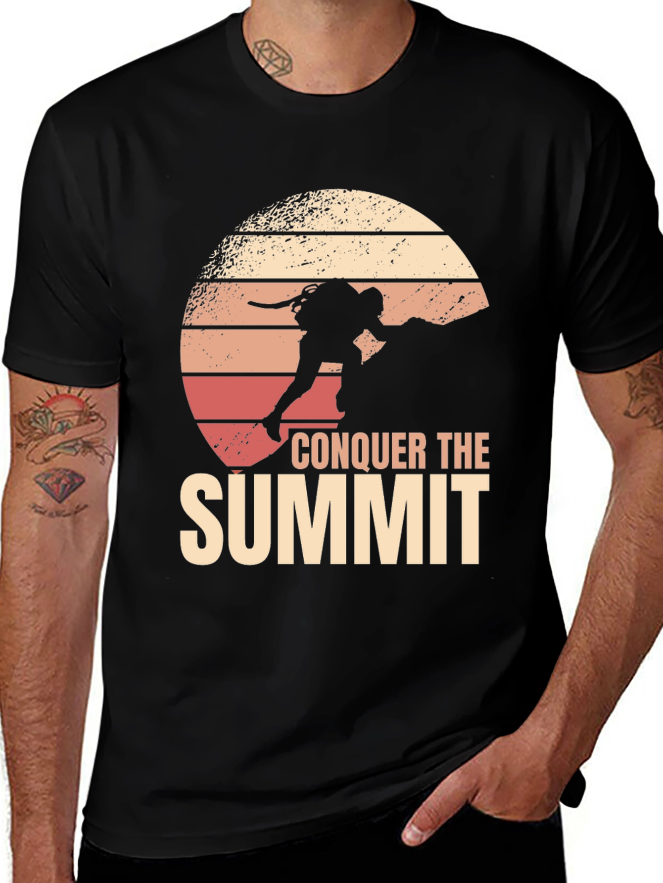 Variant 15 of Conquer the Summit Black Graphic Tee