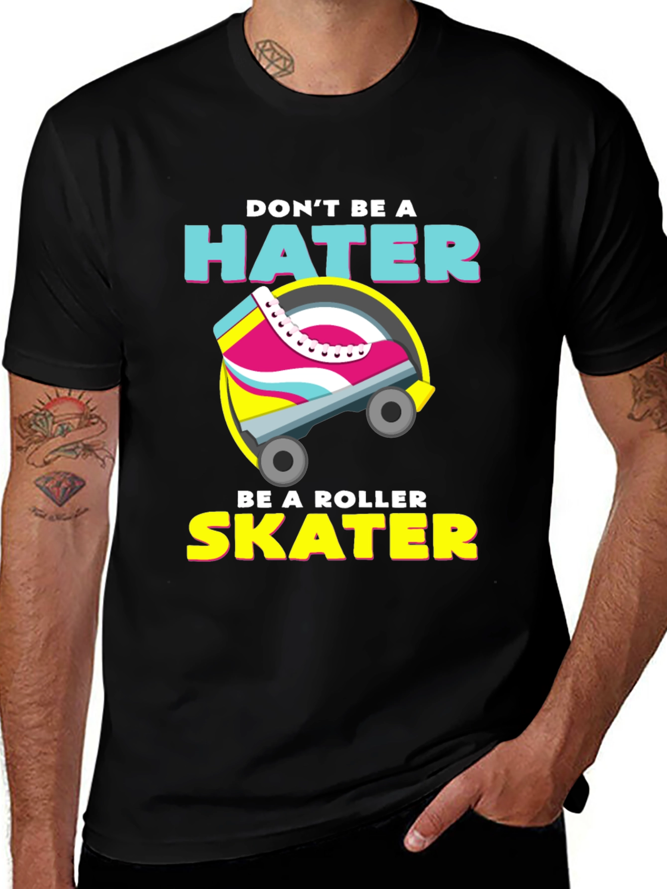 Variant 21 of Don't Be A Hater Roller Skater T-Shirt