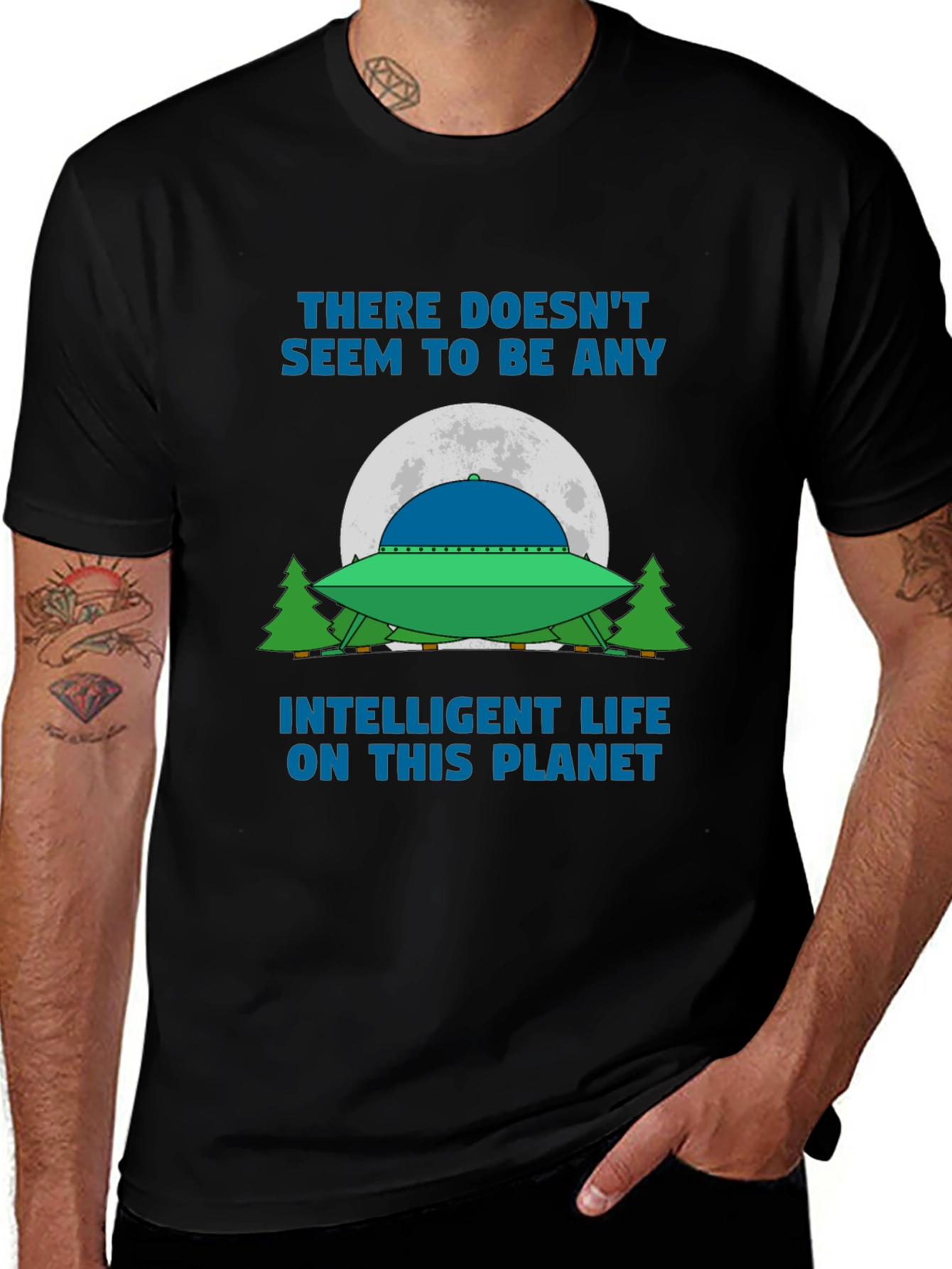 Variant 18 of Alien Abduction Graphic T-Shirt - Funny Sci-Fi Tee