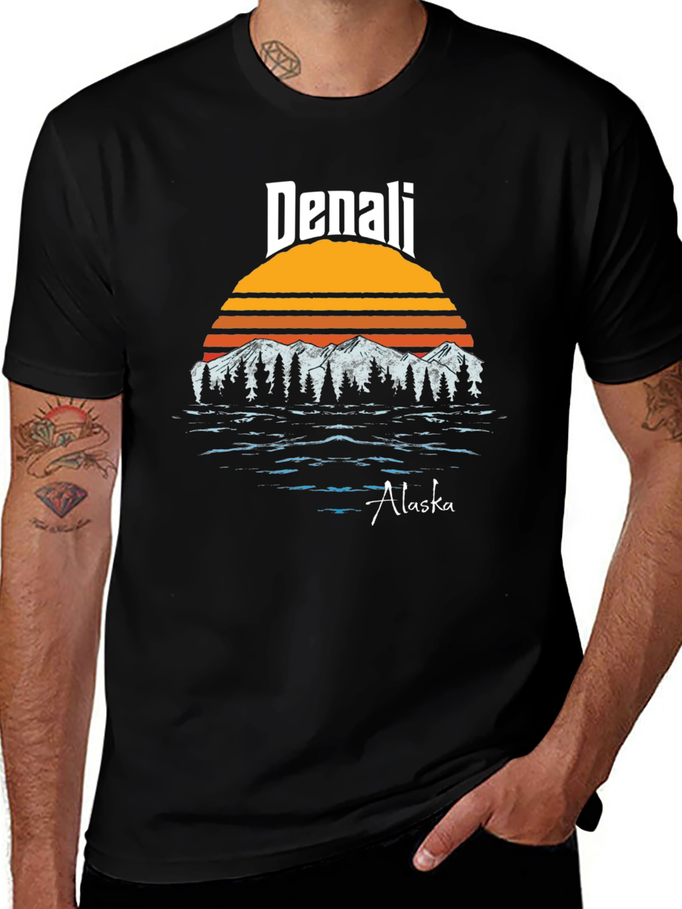 Denali Alaska Retro Graphic T-Shirt