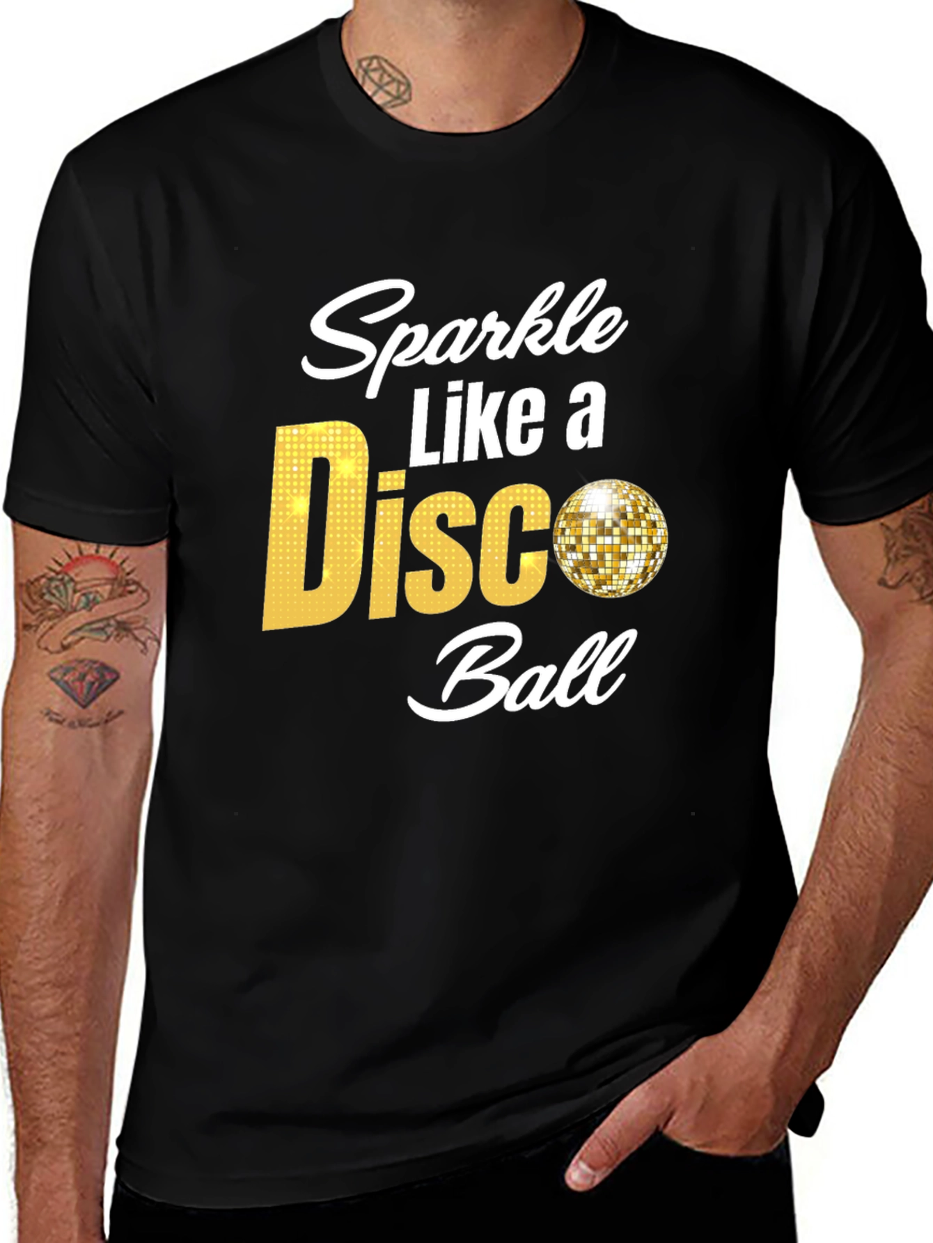 Variant 16 of Sparkle Like a Disco Ball Black T-Shirt