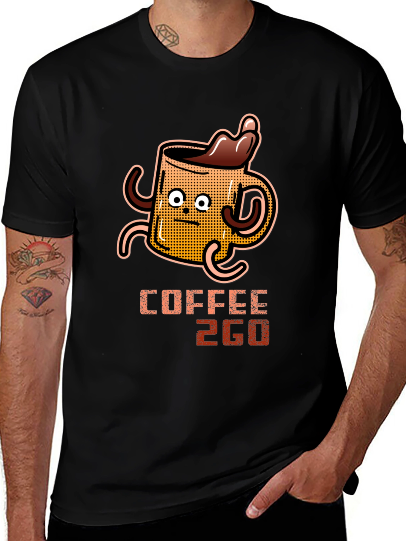 Variant 20 of Coffee 2GO Graphic T-Shirt - Black
