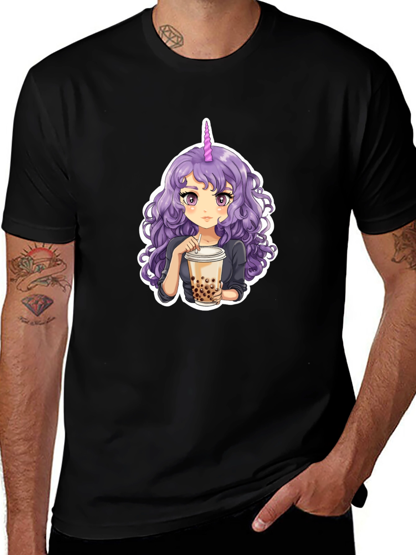 Unicorn Boba Tea Graphic Tee