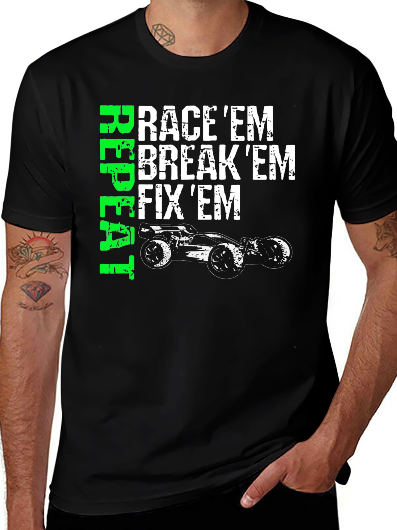 Variant 18 of Race'em Break'em Fix'em T-Shirt