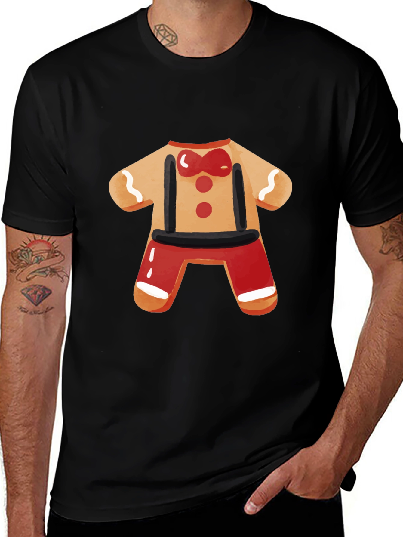 Variant 13 of Gingerbread Man Graphic T-Shirt Holiday Style