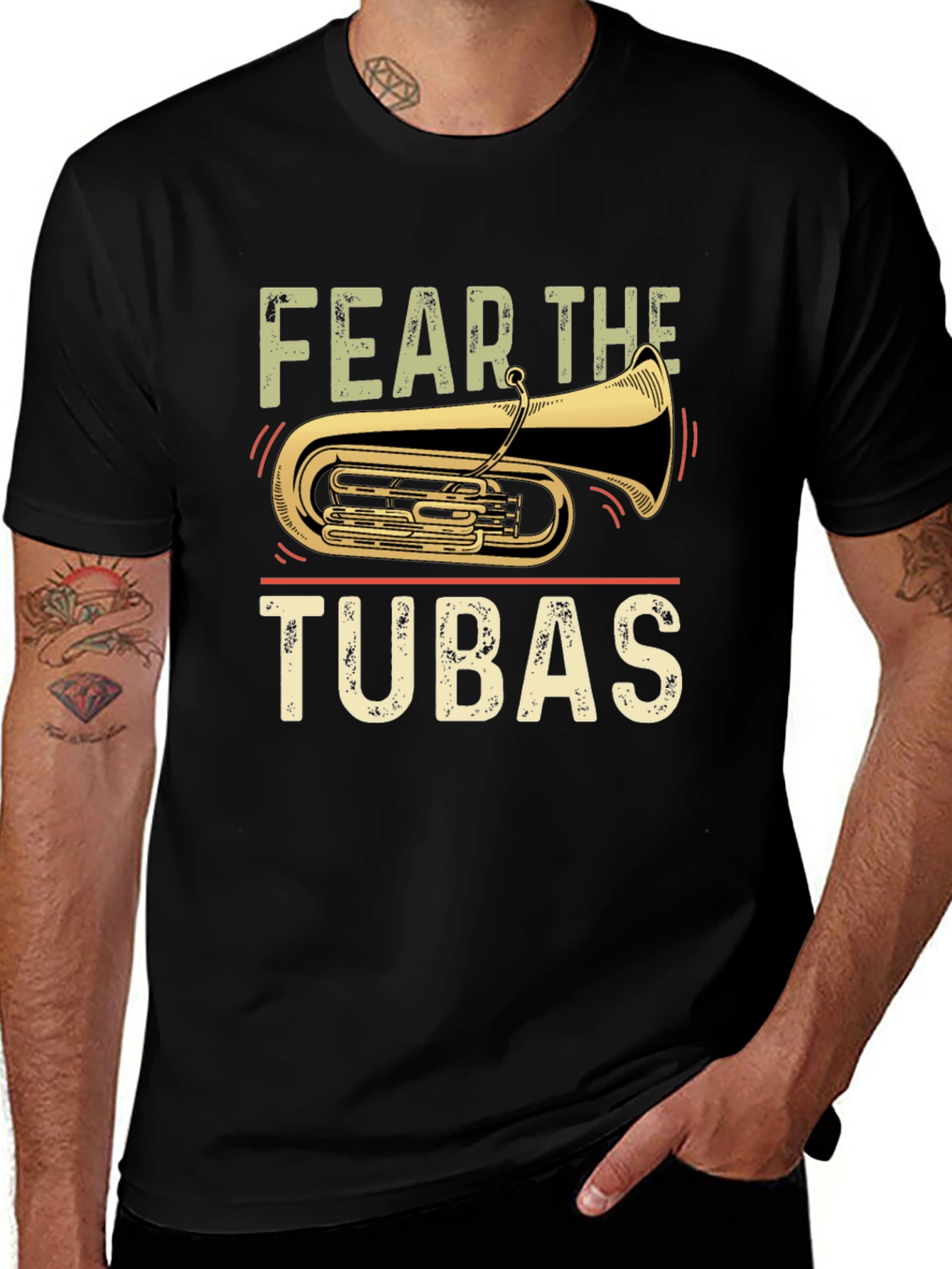 Variant 9 of Fear the Tubas T-Shirt - Funny Band Tee