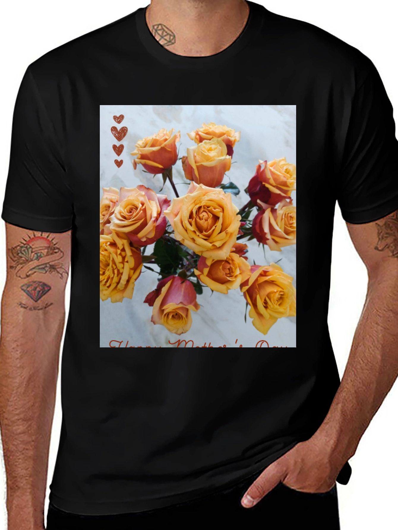 Floral Mother's Day T-Shirt - Rose Bouquet Design
