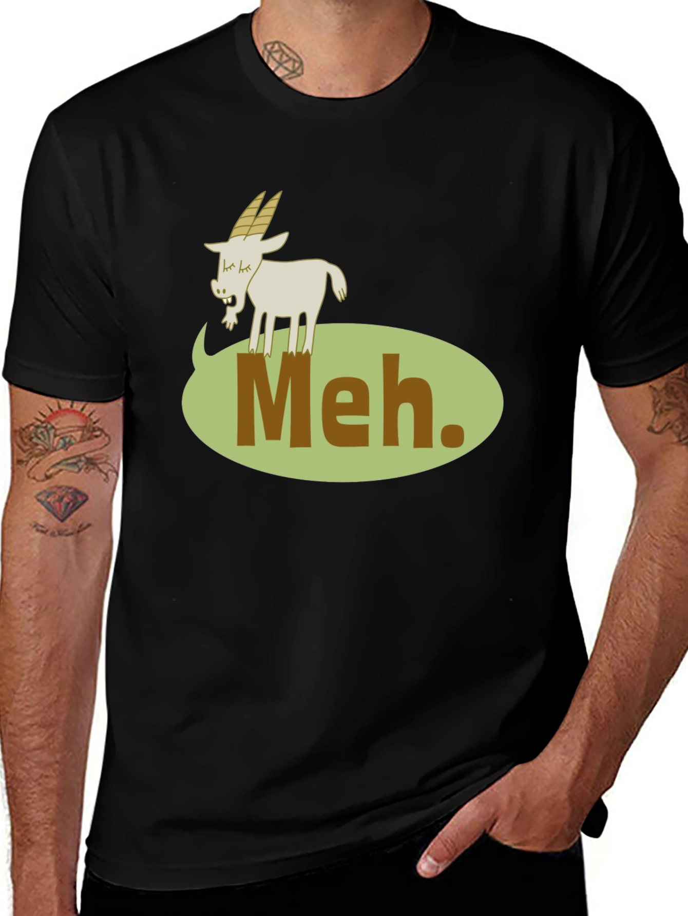 Variant 26 of Meh. Goat Graphic T-Shirt - Casual Comfort