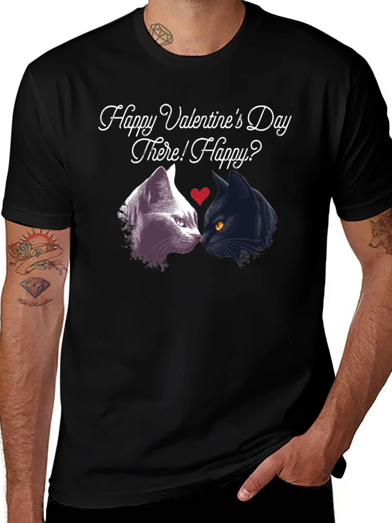 Variant 10 of Valentine's Day Cats Graphic T-Shirt