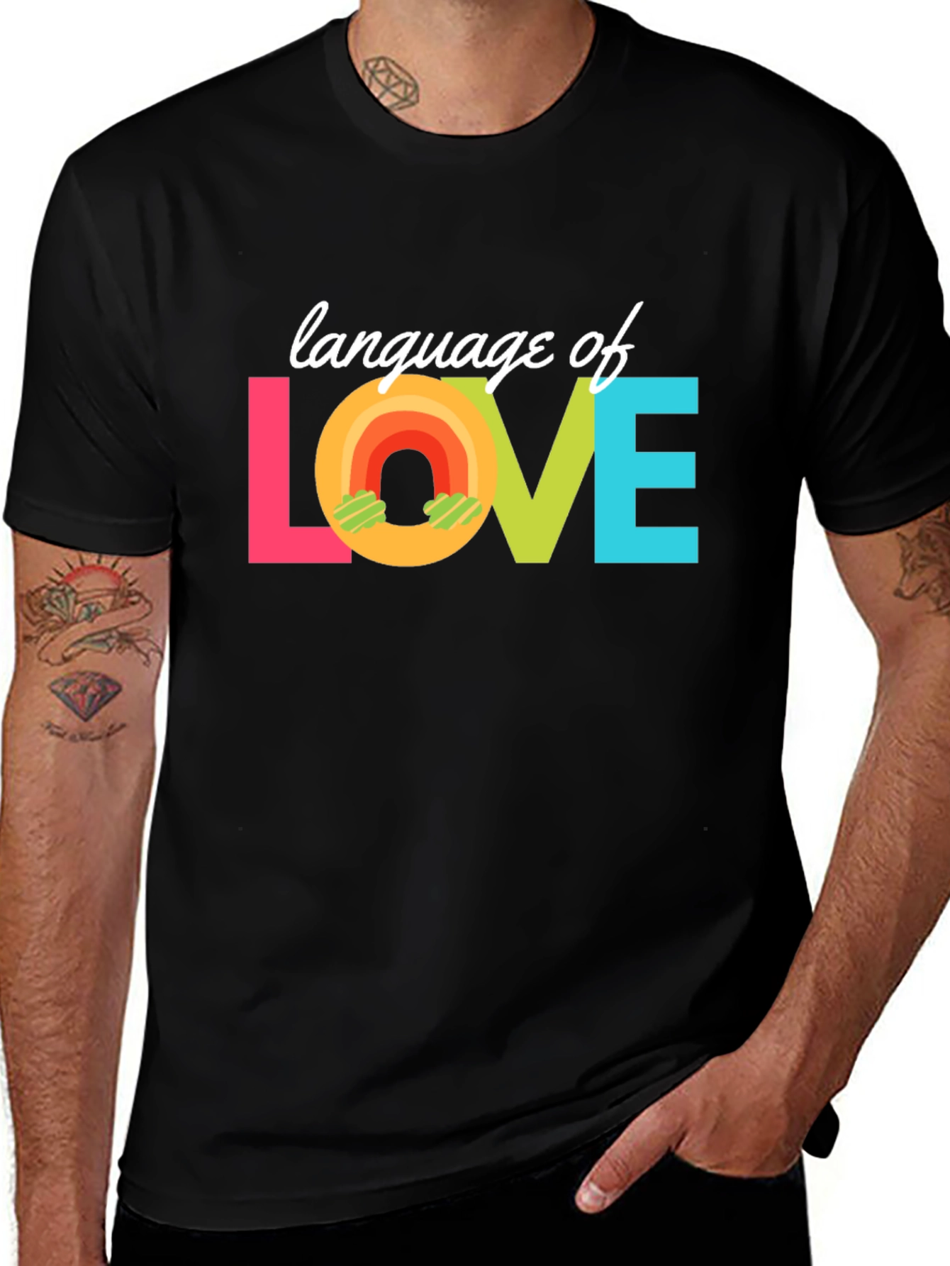 Variant 21 of Language of Love Rainbow T-Shirt