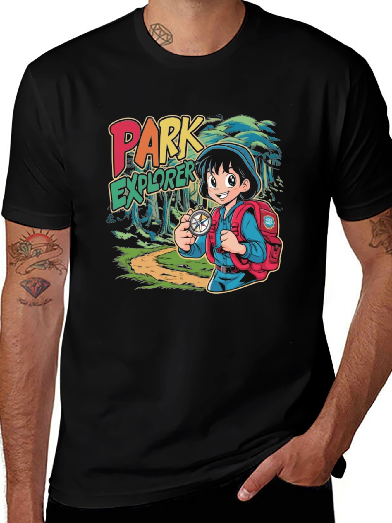 Park Explorer Black Graphic Tee