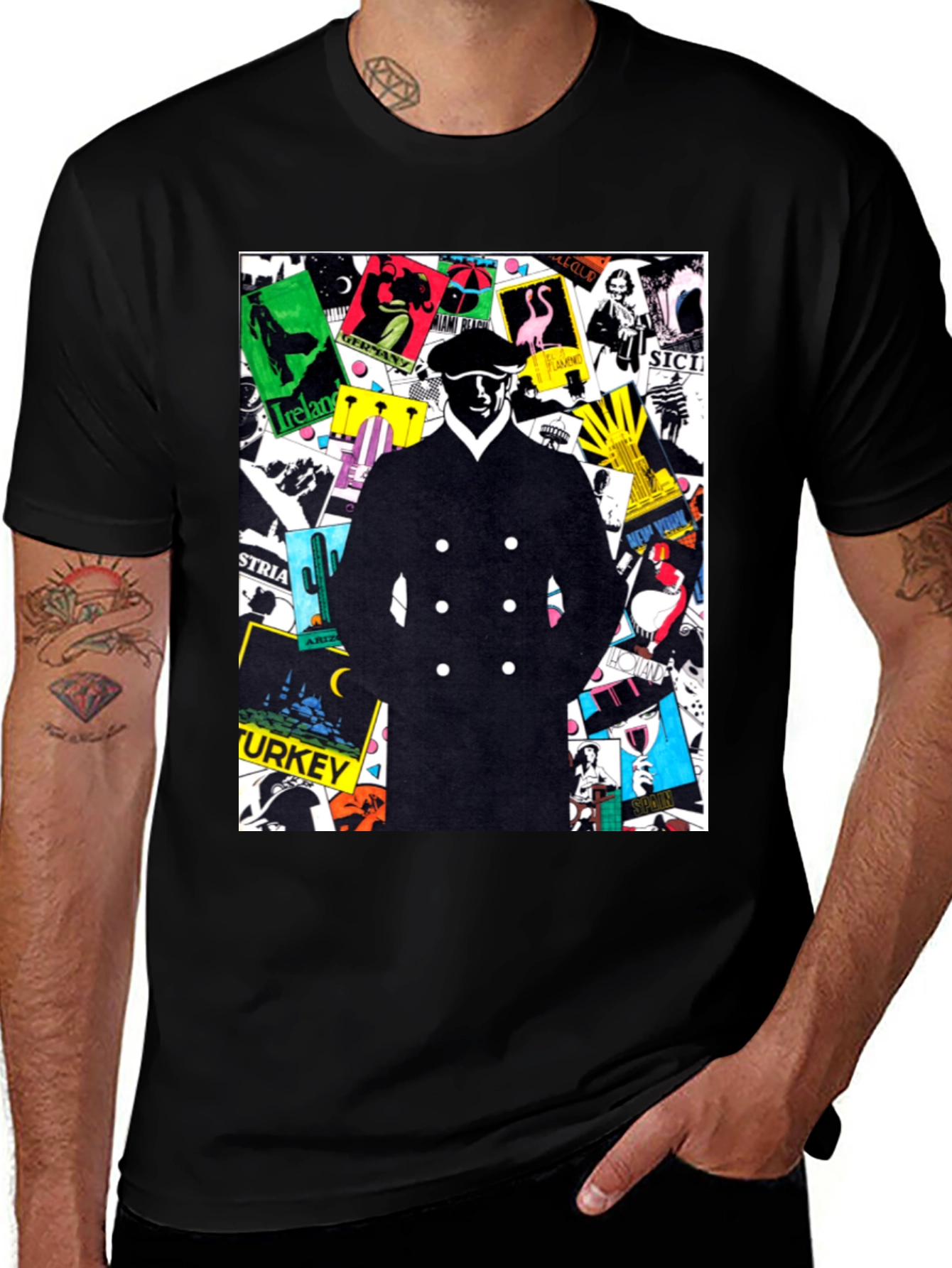 Variant 2 of Peaky Blinders Collage Black T-Shirt