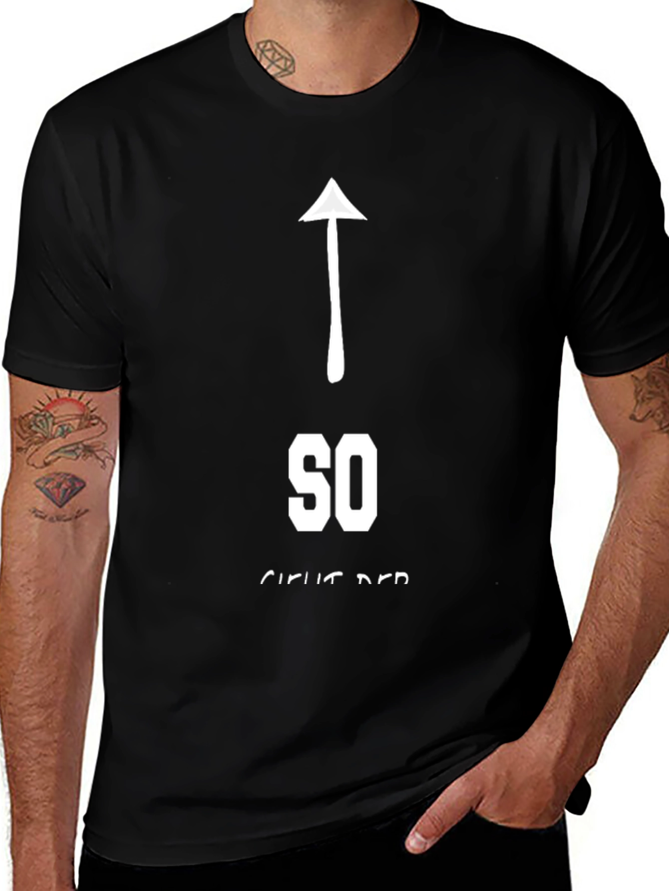 Variant 23 of Funny Sarcastic So Direct T-Shirt - Arrow Up Graphic Tee