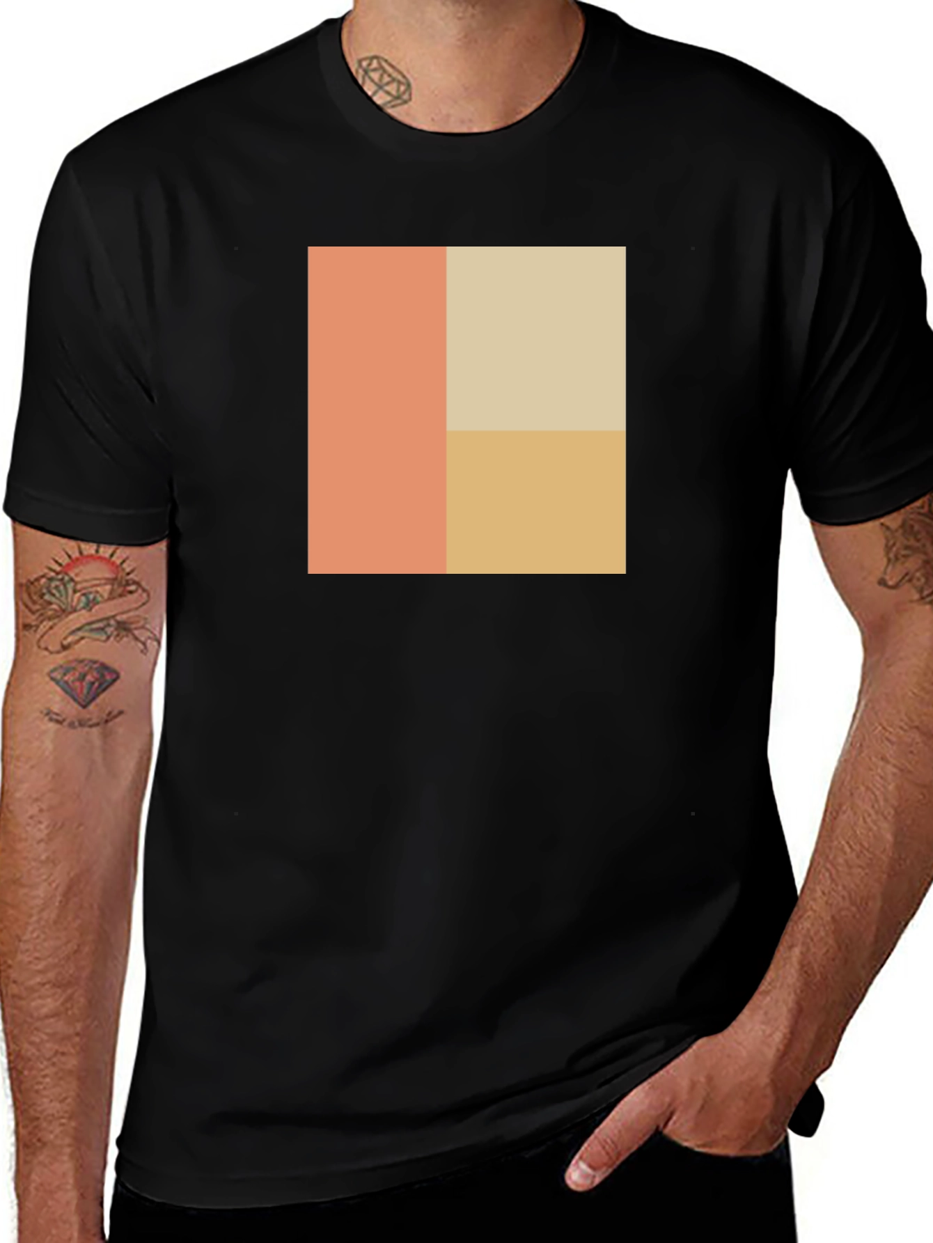 Modern Block Color T-Shirt - Casual Comfort