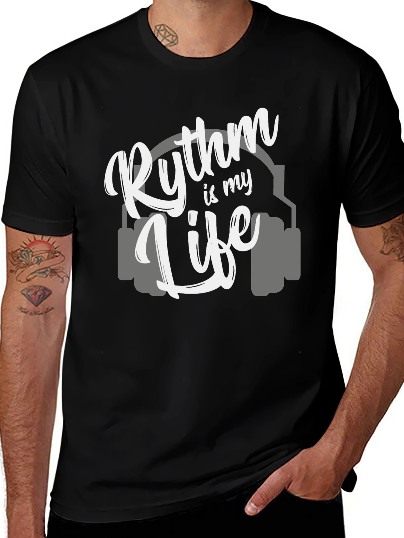 Variant 18 of Rhythm is my Life Graphic T-Shirt