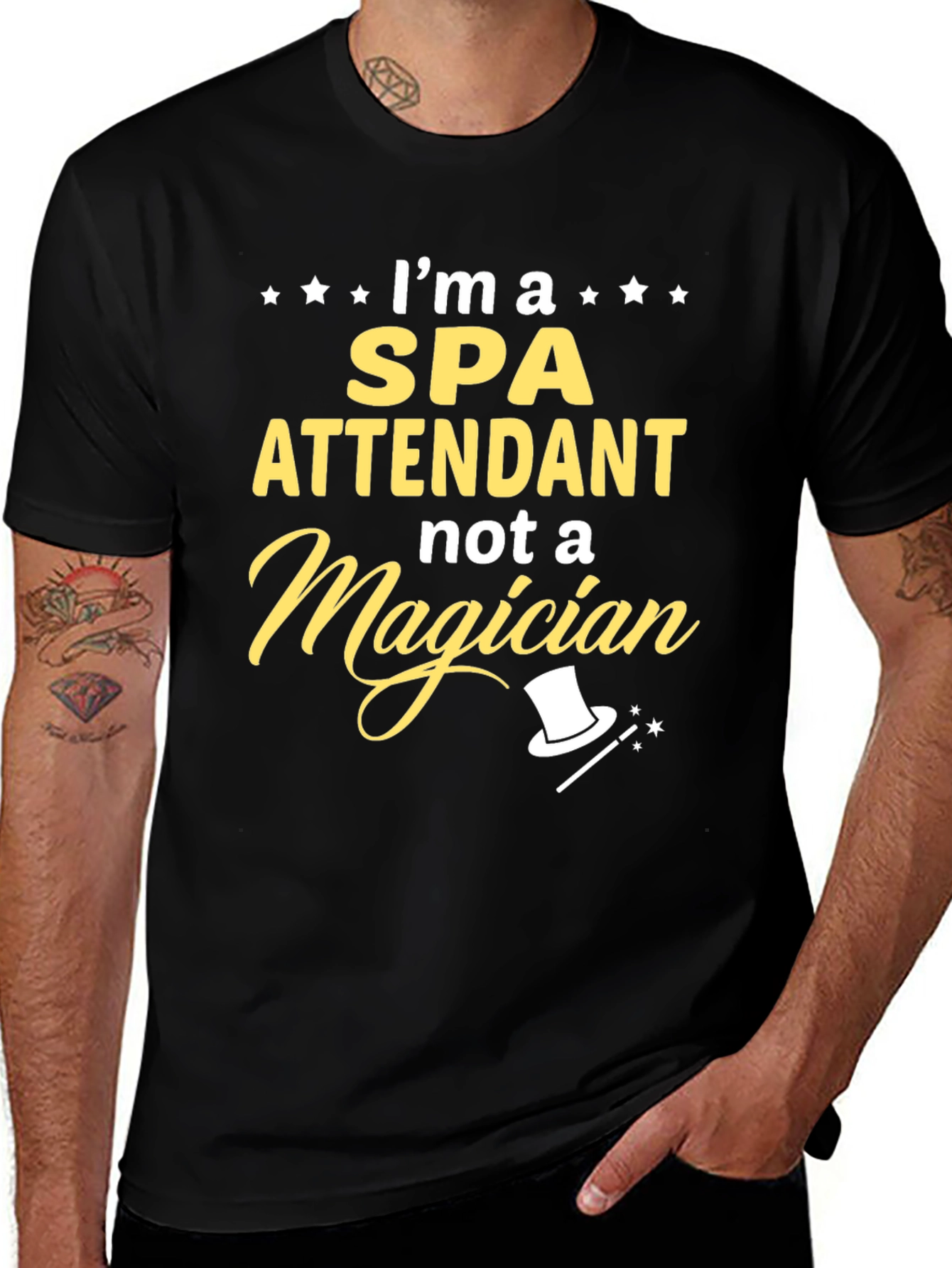 Variant 11 of Spa Attendant Not a Magician Graphic T-Shirt