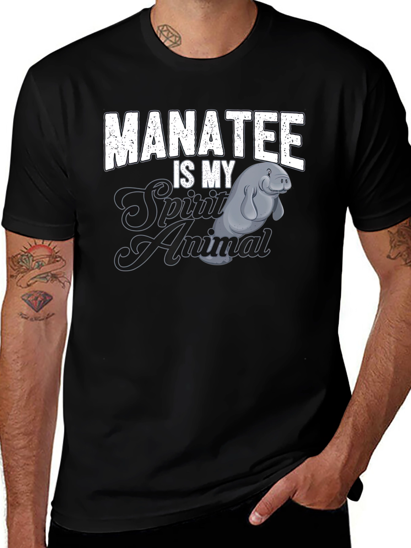 Variant 9 of Manatee Spirit Animal Graphic Tee