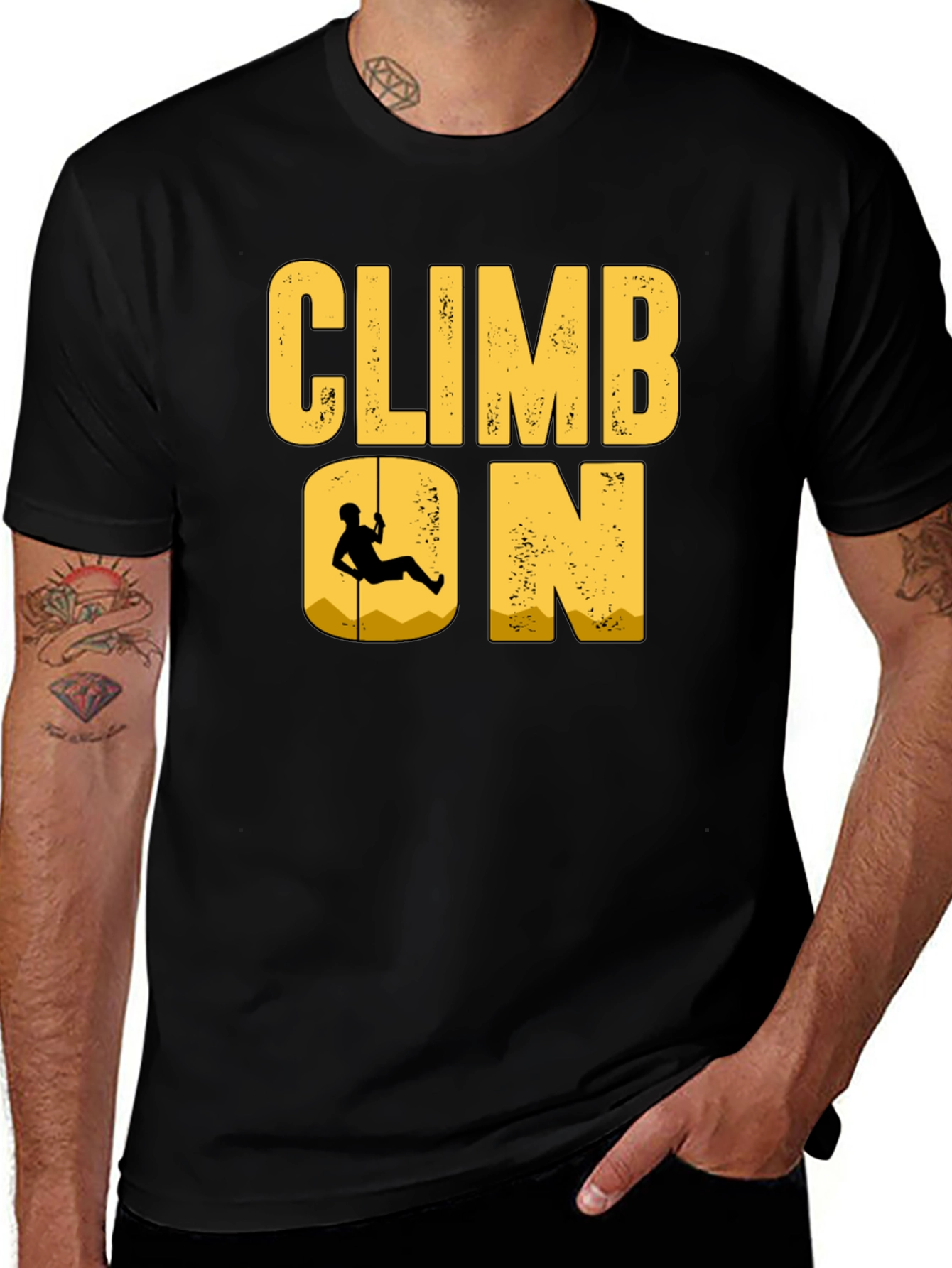 Variant 13 of Climb On Rock Climbing T-Shirt