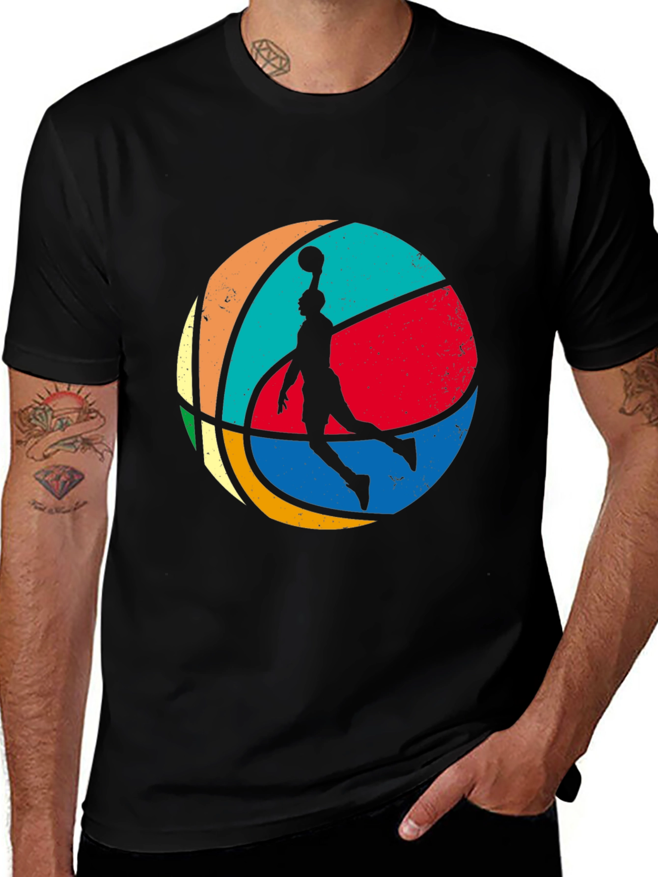 Variant 28 of Retro Basketball Player Graphic T-Shirt