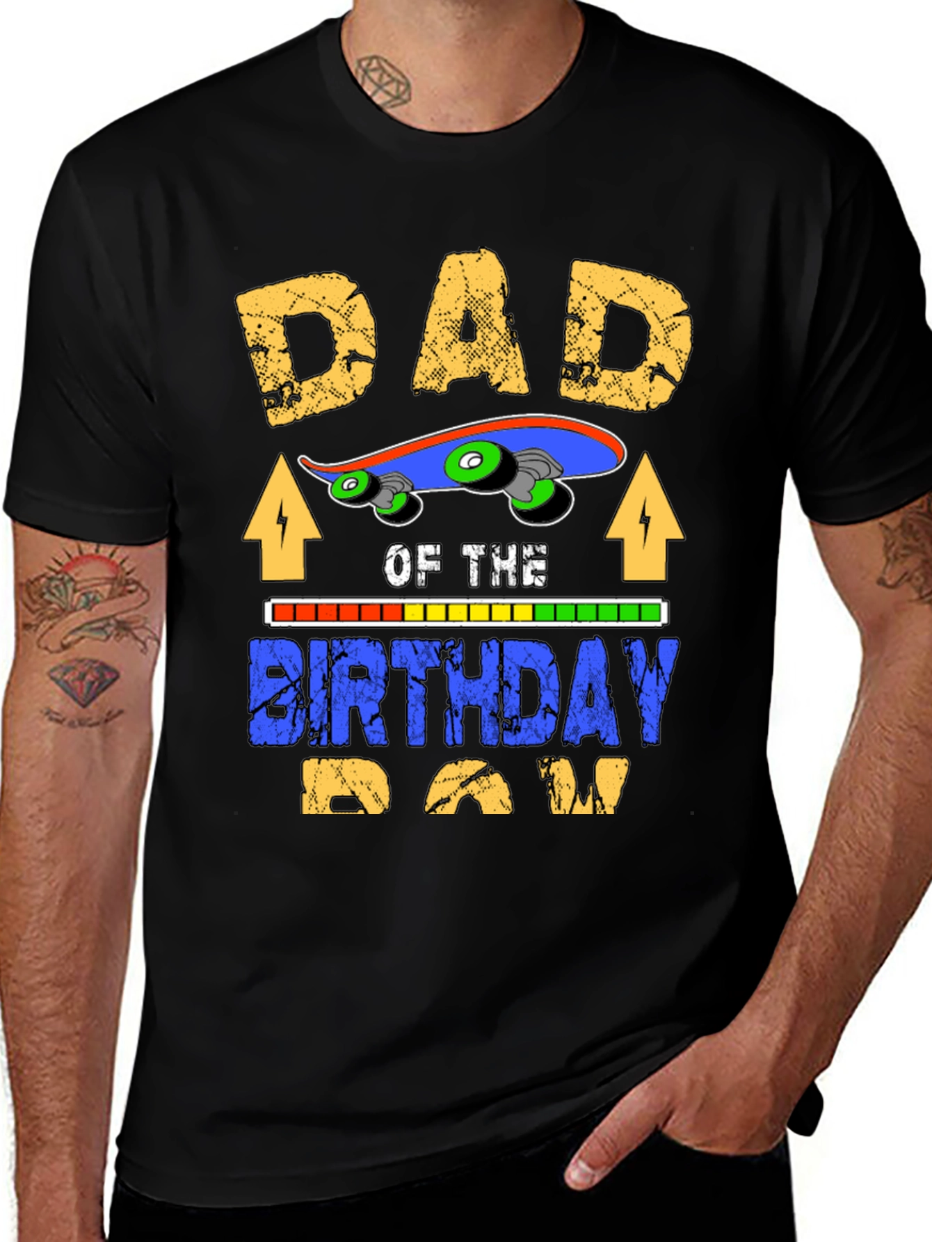 Variant 6 of Dad of the Birthday Boy T-Shirt - Skateboard Graphic
