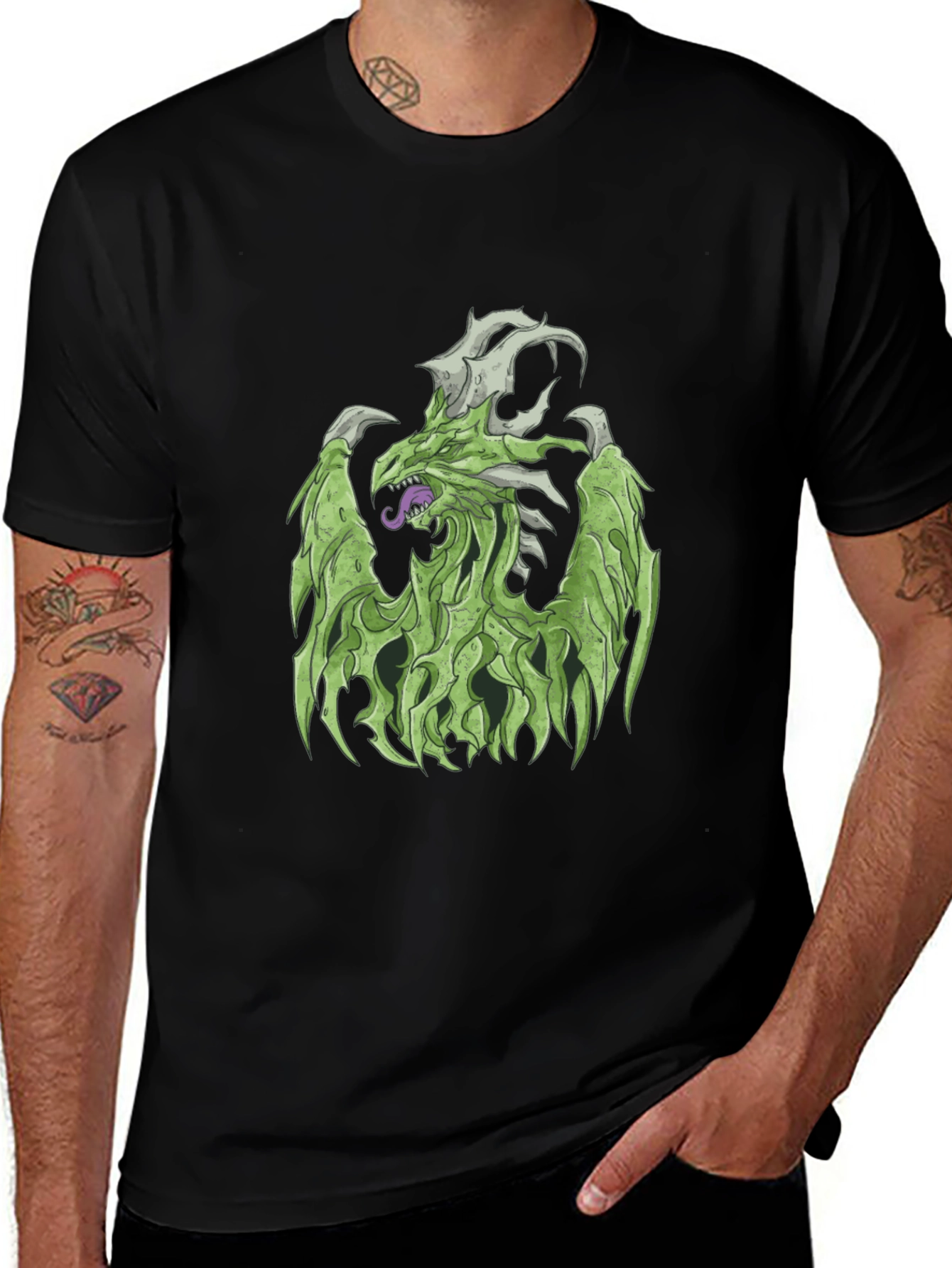 Variant 2 of Green Dragon Graphic Tee - Unisex