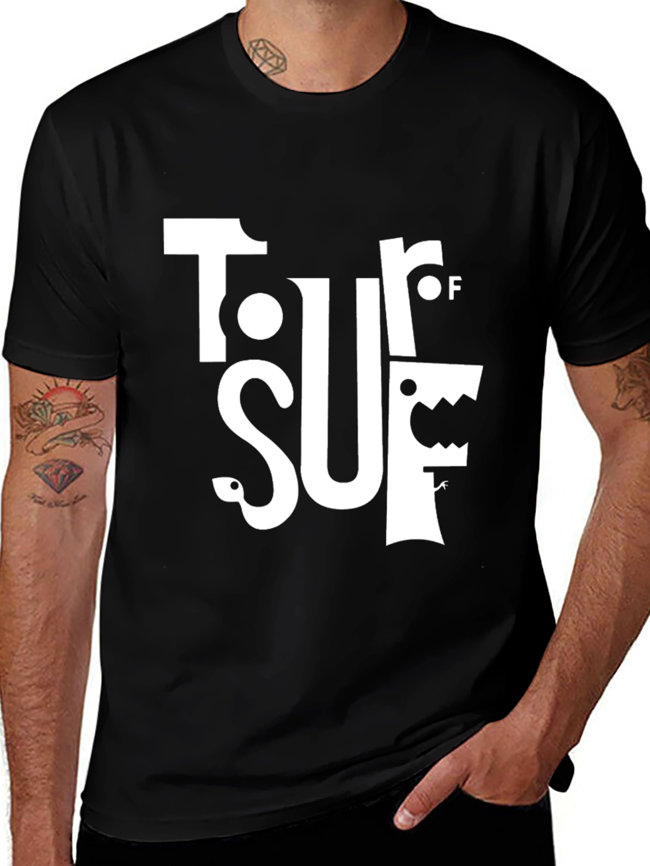 Tour Surf Black Graphic Tee