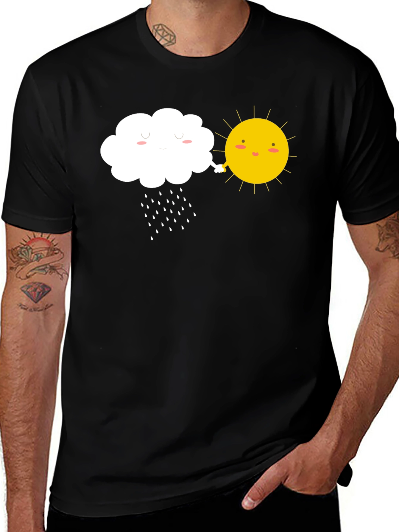 Variant 28 of Cute Sun and Cloud Graphic Tee