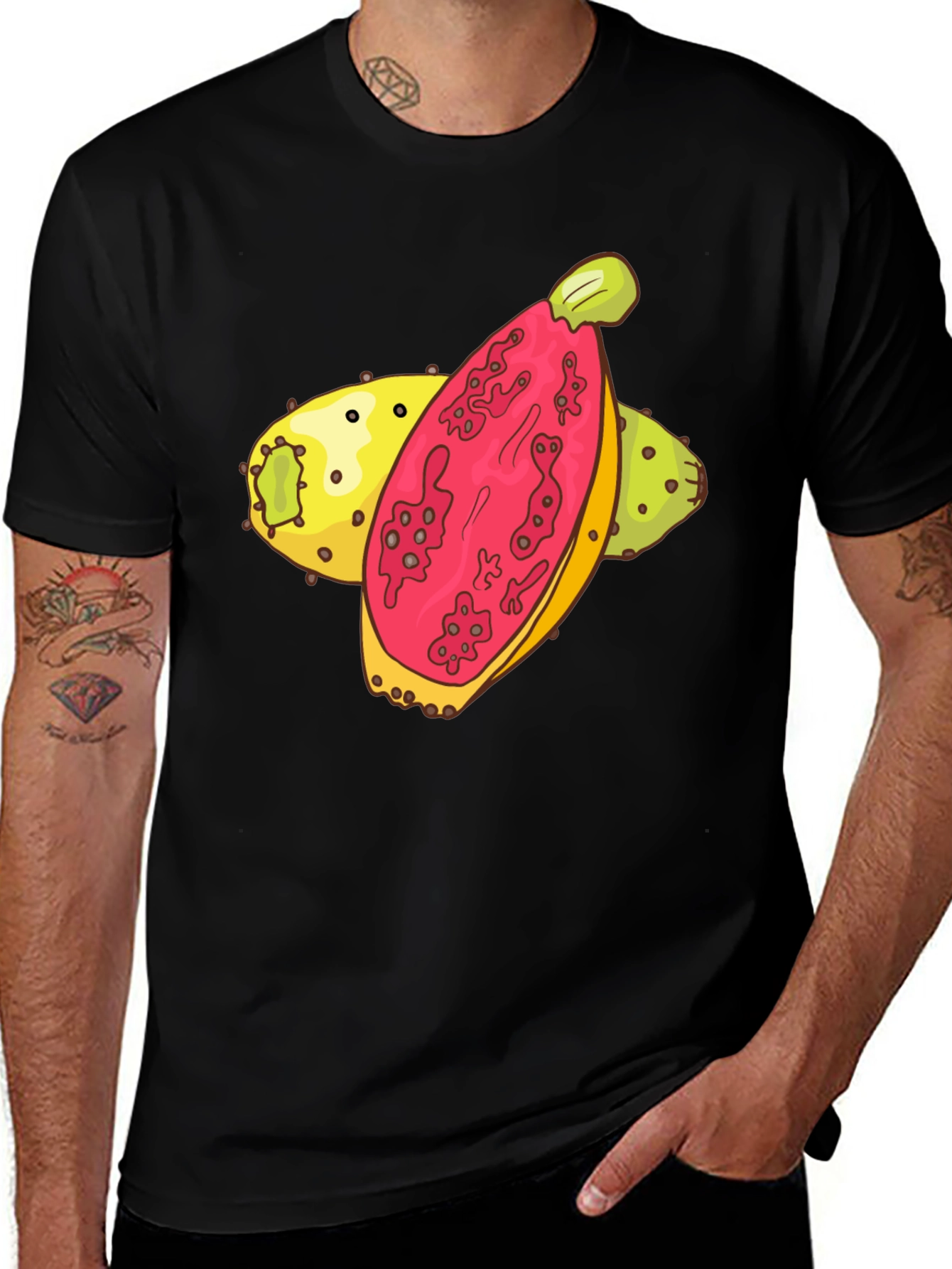 Variant 21 of Prickly Pear Graphic Tee - Unique Fruit Design