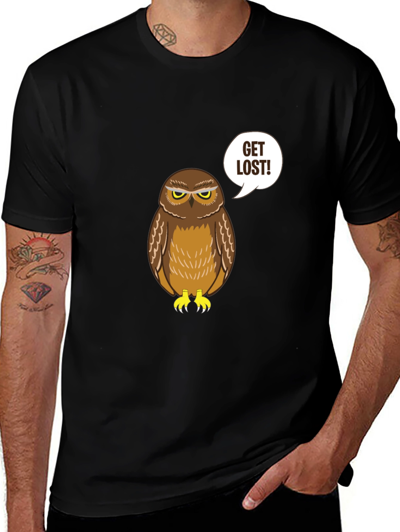 Variant 23 of Get Lost Owl T-Shirt - Funny Graphic Tee