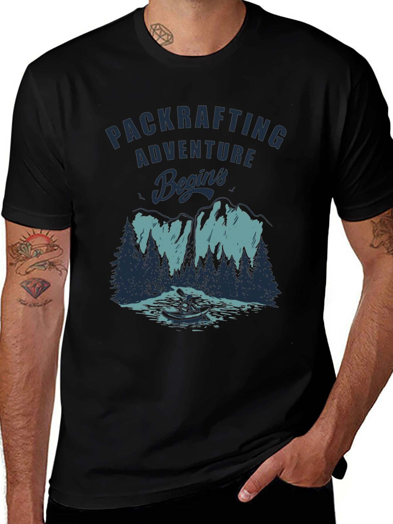 Variant 26 of Packrafting Adventure T-Shirt - Outdoor Graphic Tee