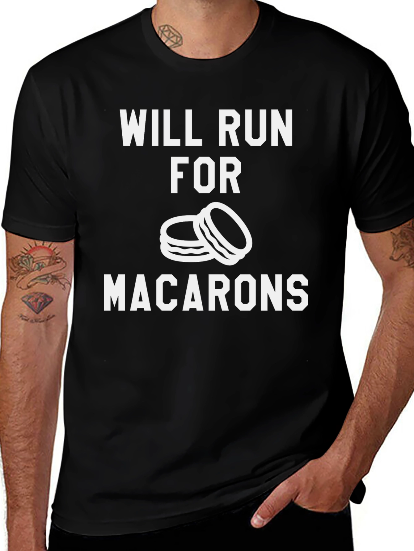 Will Run For Macarons Graphic Tee