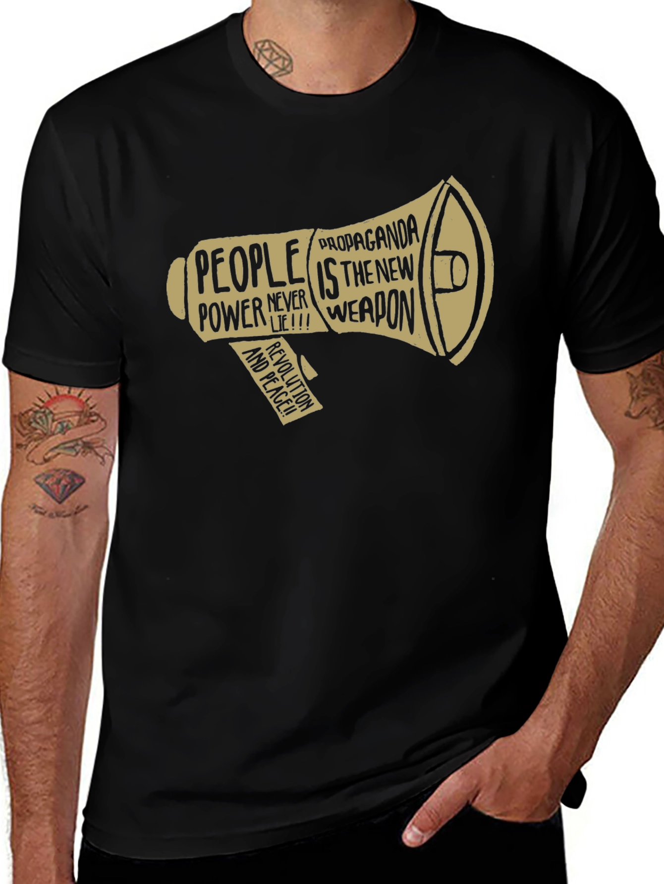 Variant 21 of People Power T-Shirt - Propaganda Is The New Weapon